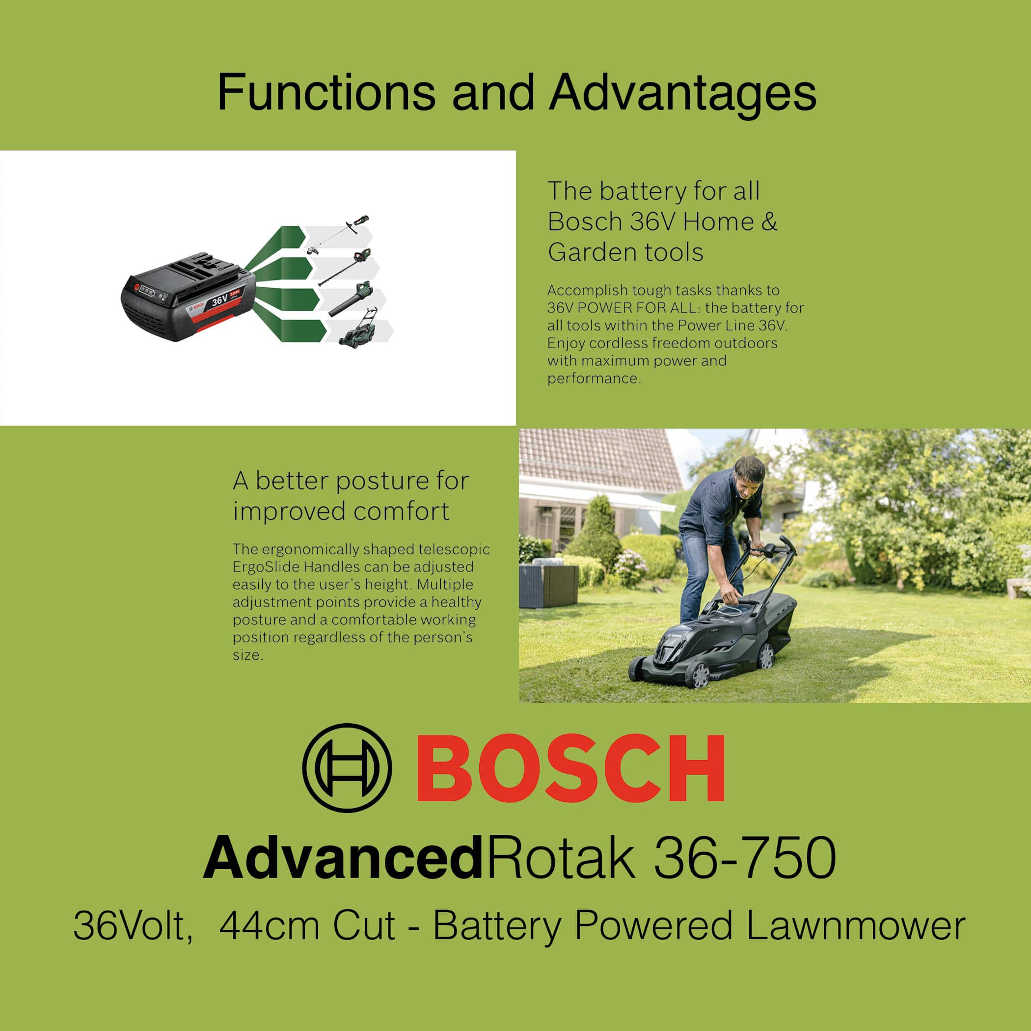 Bosch AdvancedRotak 36-750 Lawn Mower - Image 6