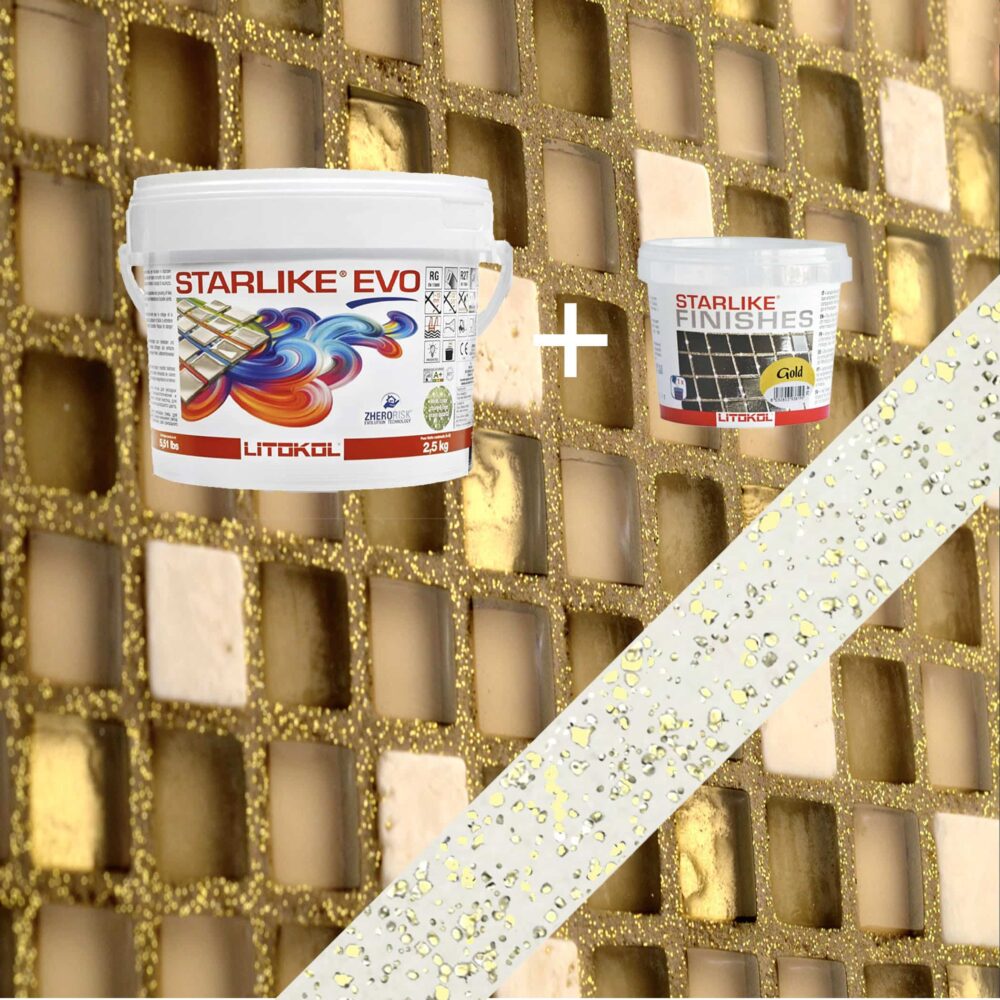 Starlike EVO Epoxy Grout 100 Bianco assoluto - 2.5kg Gold Variation Image