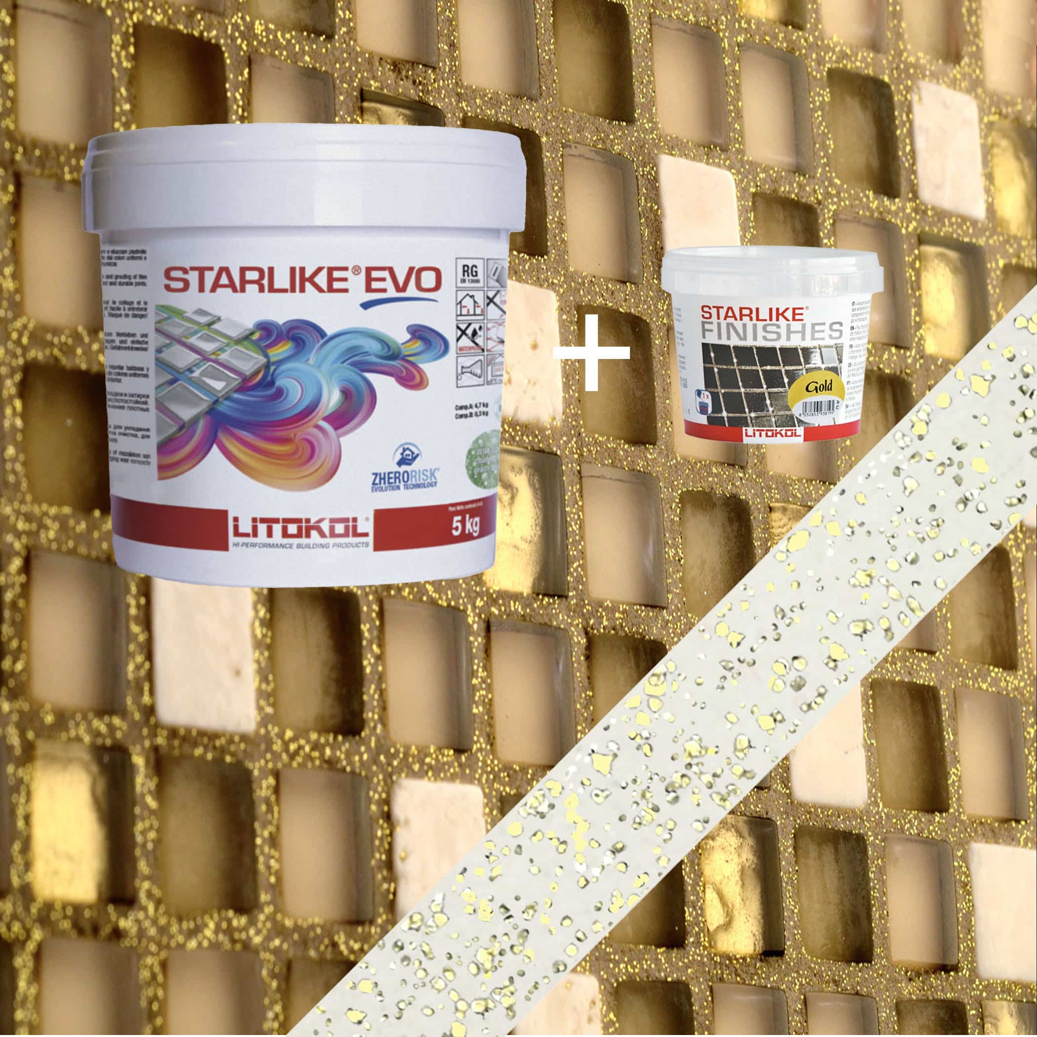 Starlike EVO Epoxy Grout 100 Bianco assoluto - 5kg Gold Variation Image