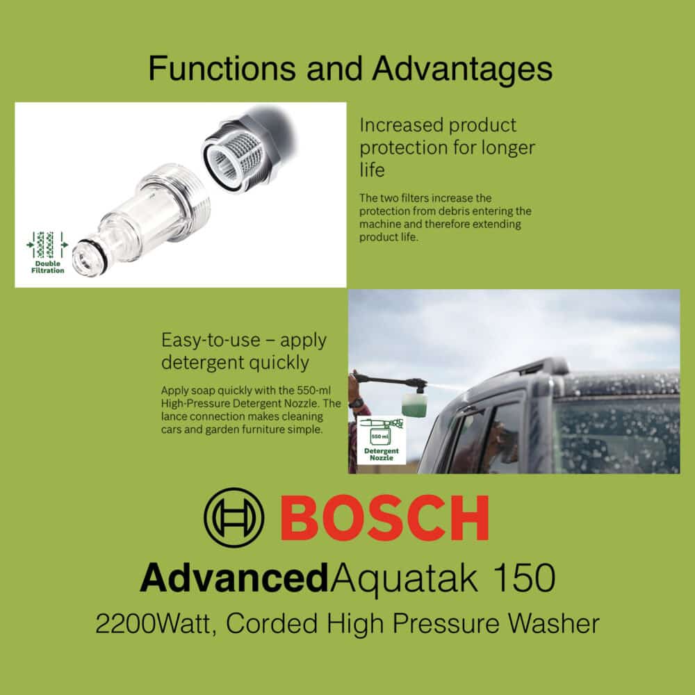 Bosch AdvancedAquatak 150 High Pressure Washer - Gallery Image