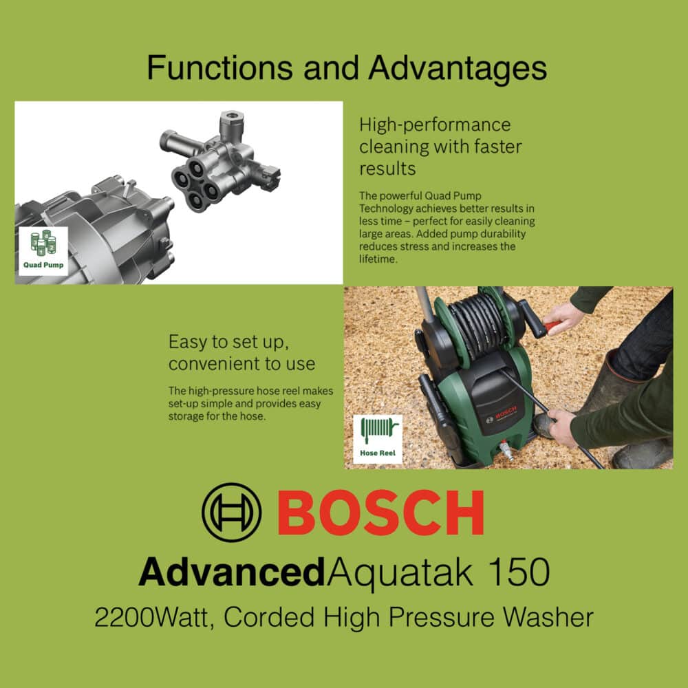 Bosch AdvancedAquatak 150 High Pressure Washer - Gallery Image
