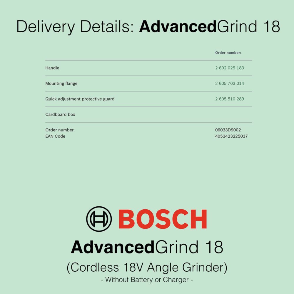 Bosch AdvancedGrind 18 - Cordless Angle Grinder