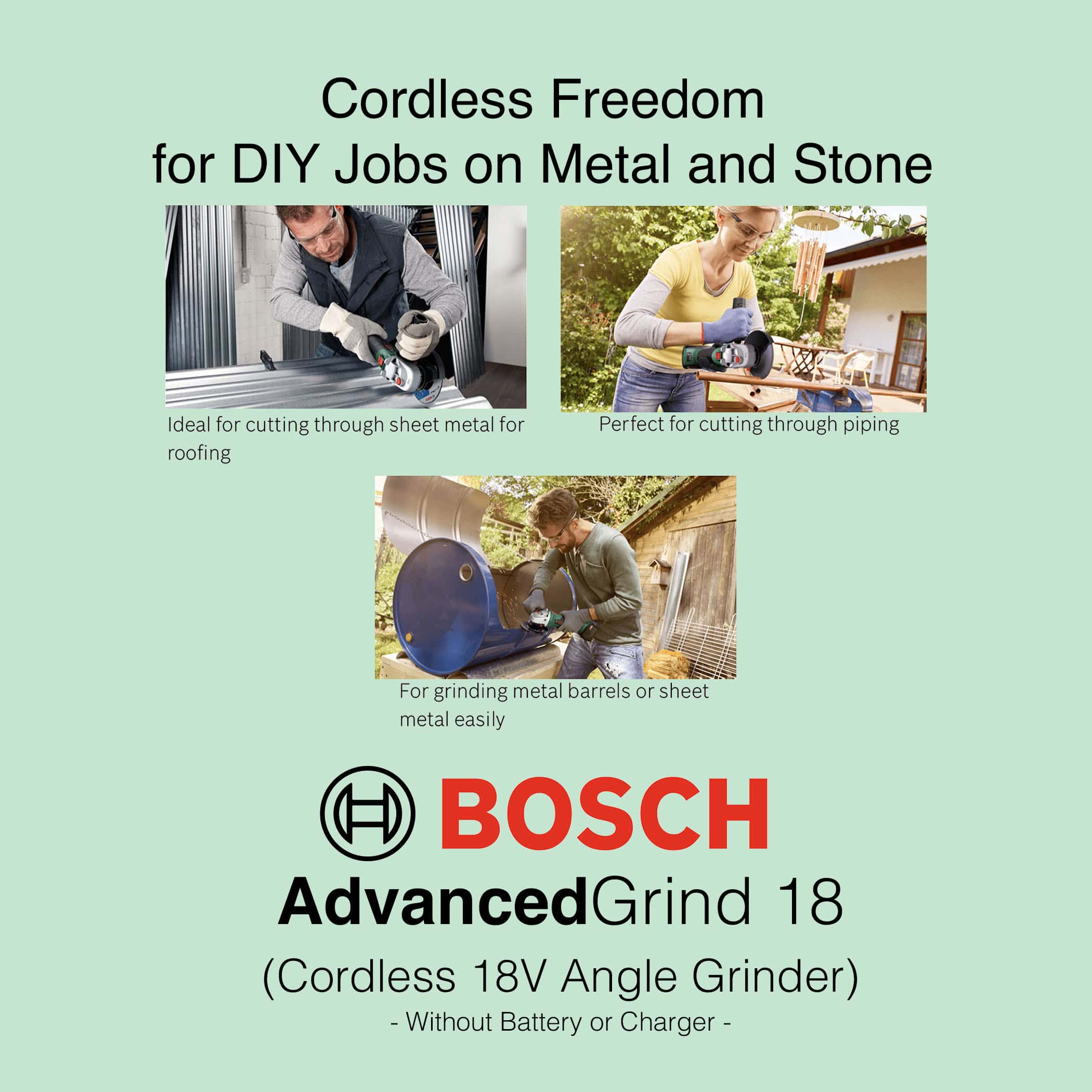 Bosch AdvancedGrind 18 - Cordless Angle Grinder - Image 3