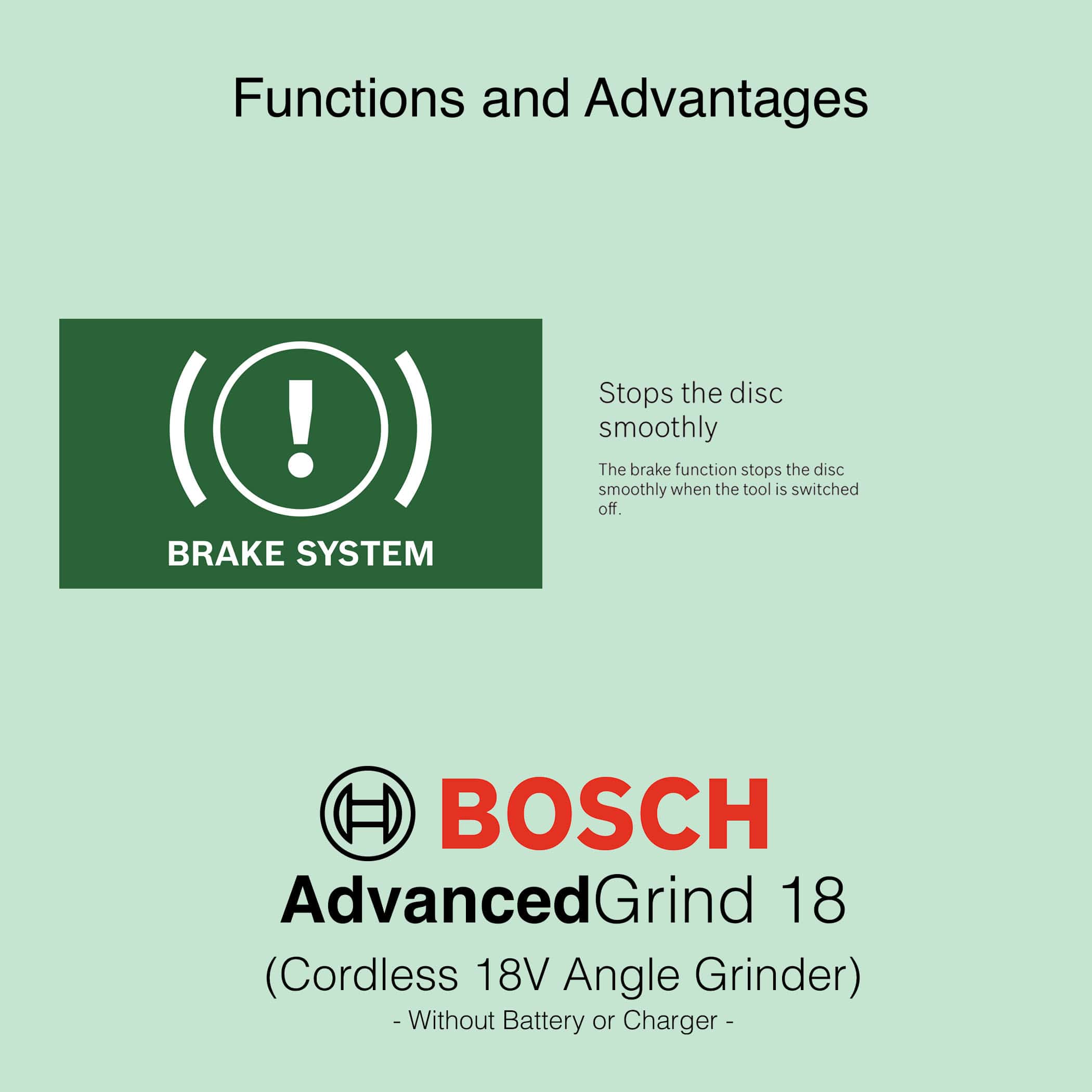 Bosch AdvancedGrind 18 - Cordless Angle Grinder - Image 5