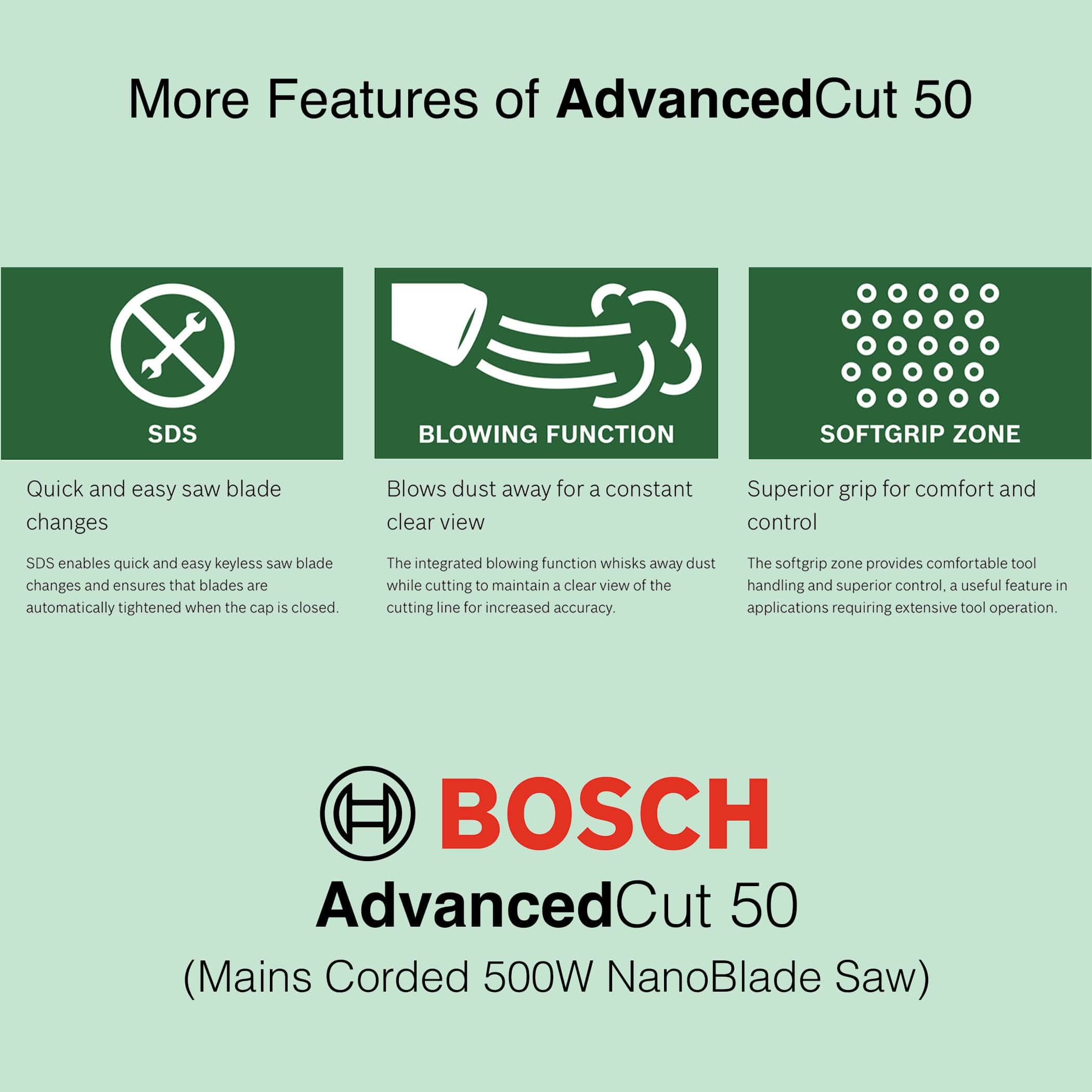 Bosch AdvancedCut 50 - Corded nanoBlade Saw - Image 10