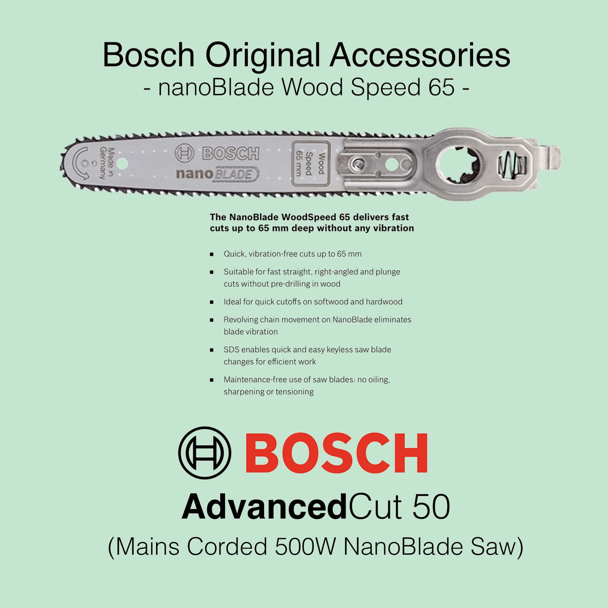 Bosch AdvancedCut 50 - Corded nanoBlade Saw - Image 13