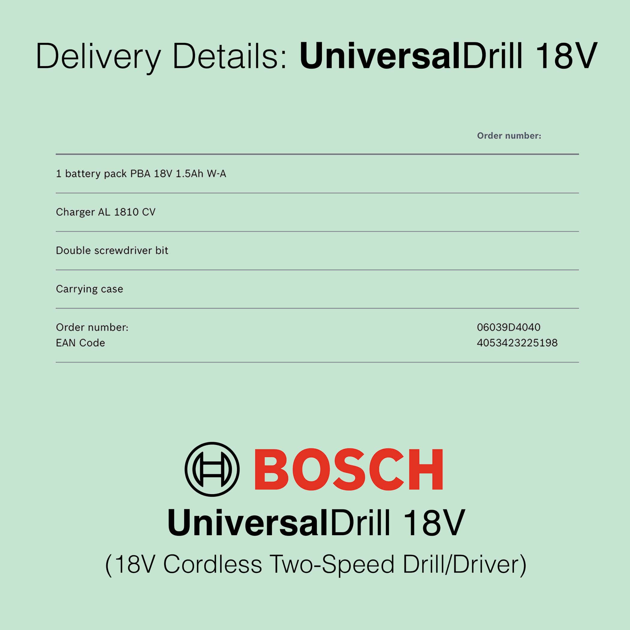 Bosch UniversalDrill 18V - Cordless Two Speed Drill - Image 9