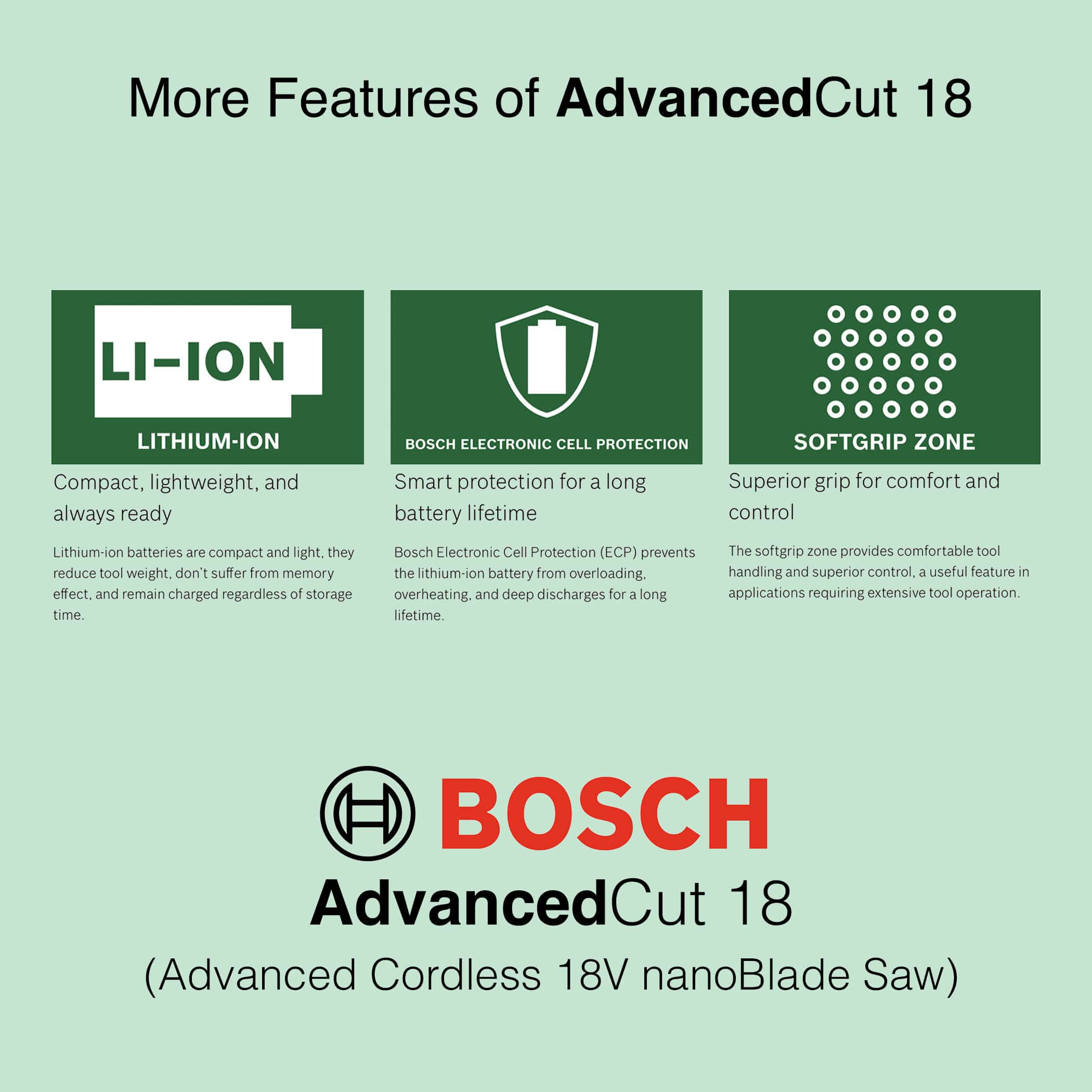 Bosch AdvancedCut 18 - Cordless nanoBlade Saw - Image 11