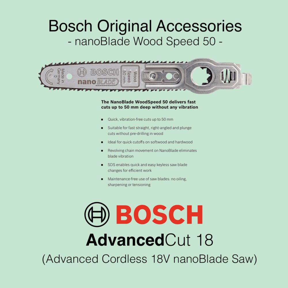 Bosch AdvancedCut 18 - Cordless nanoBlade Saw