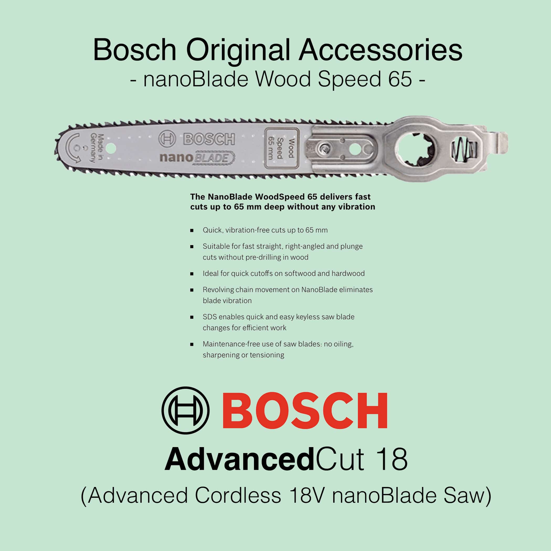 Bosch AdvancedCut 18 - Cordless nanoBlade Saw - Image 14