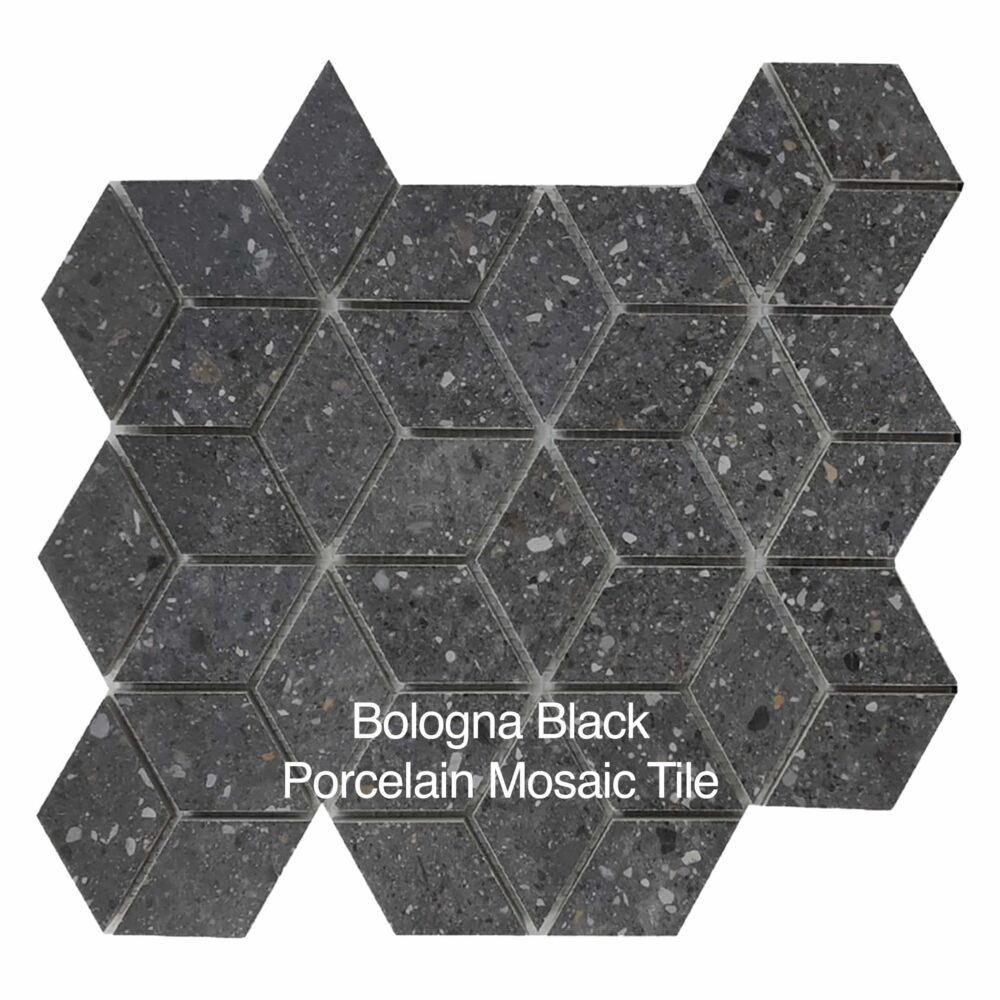 Bologna Black Porcelain Mosaic Tile