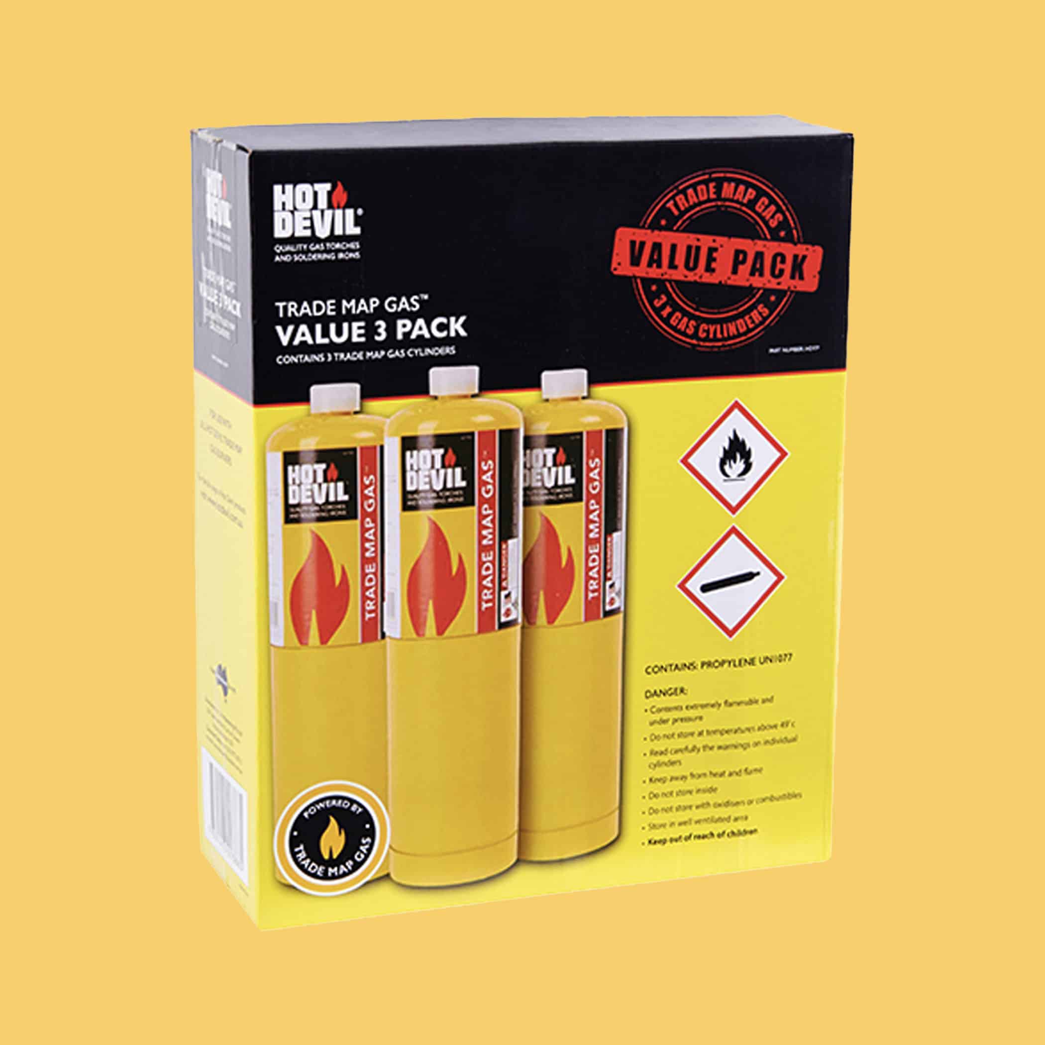 Hot Devil Trade MAP Gas Refill 3 Pack - Image 2