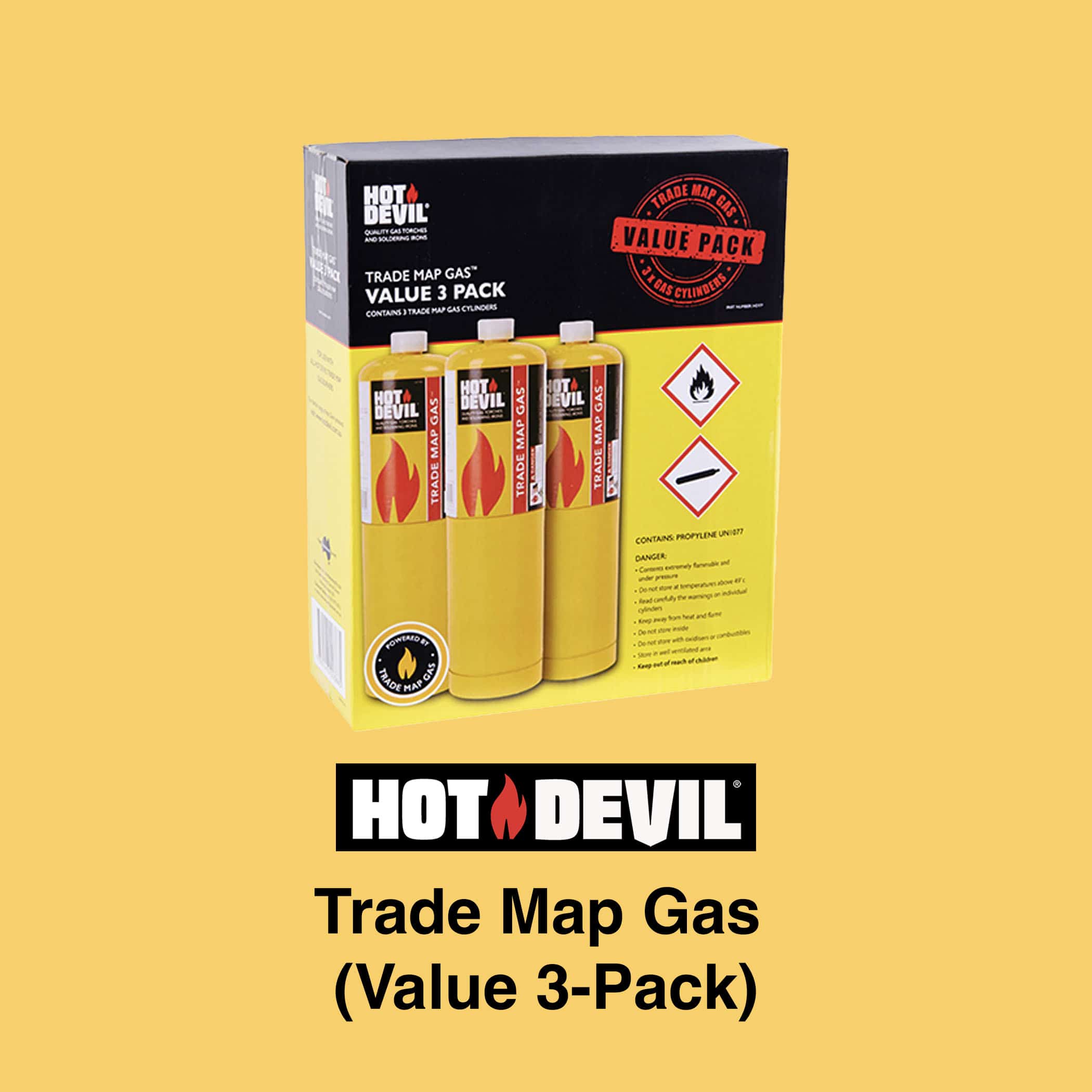 Hot Devil Trade MAP Gas Refill 3 Pack - Image 3