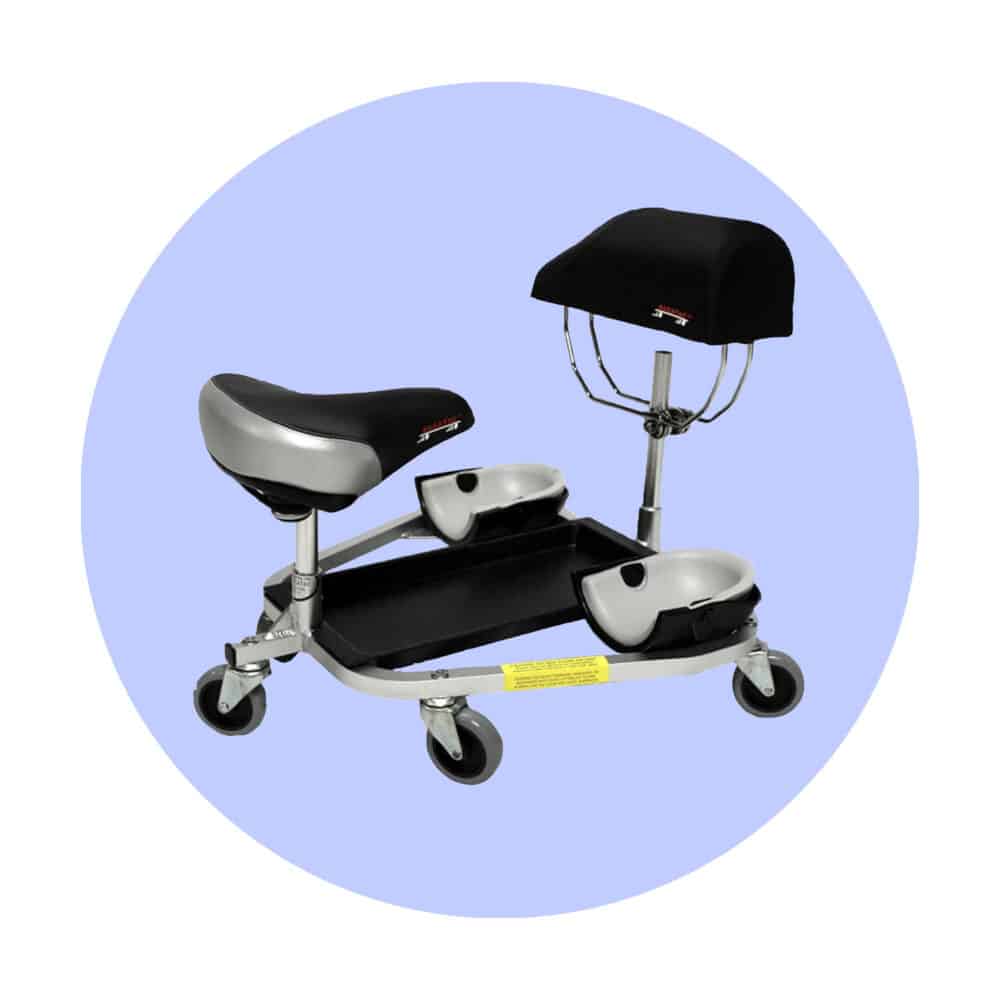 Racatac with 75mm Castors and Chest Support - Product Image