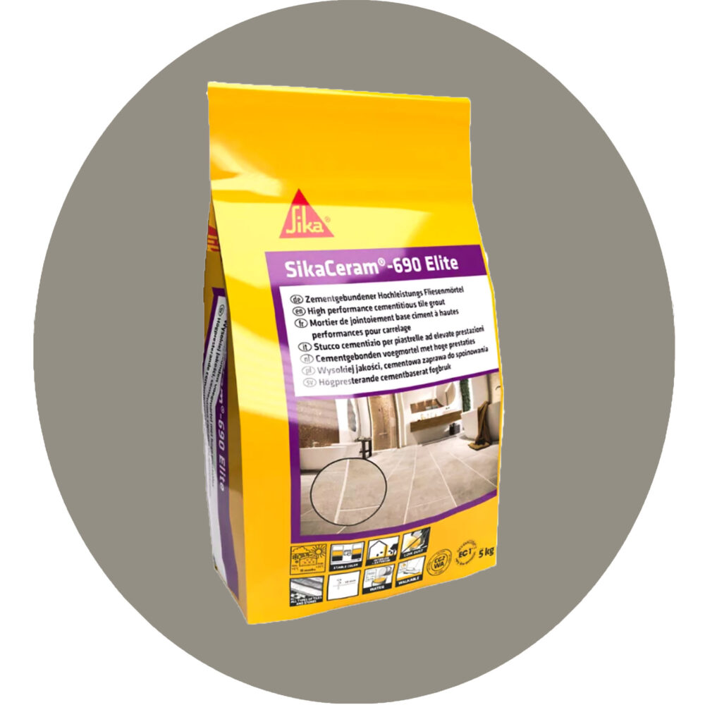 SikaCeram-690 Elite Grout - 5kg Grey #19 Variation Image