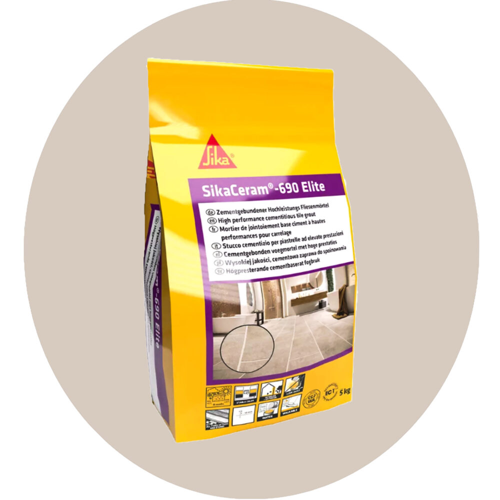 SikaCeram-690 Elite Grout - 5kg Sandstone #49 Variation Image