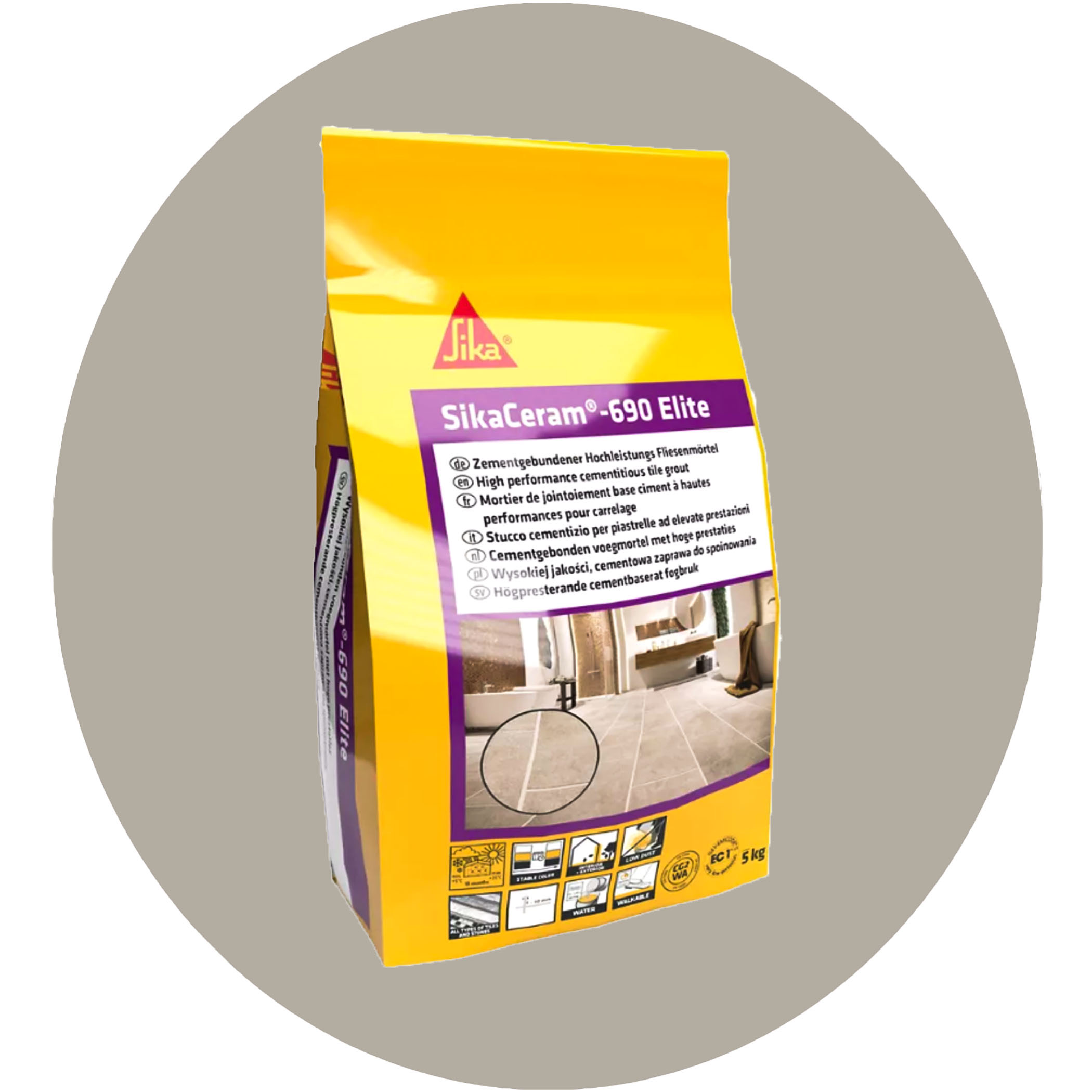 SikaCeram-690 Elite Grout - 5kg Manhattan #16 Variation Image