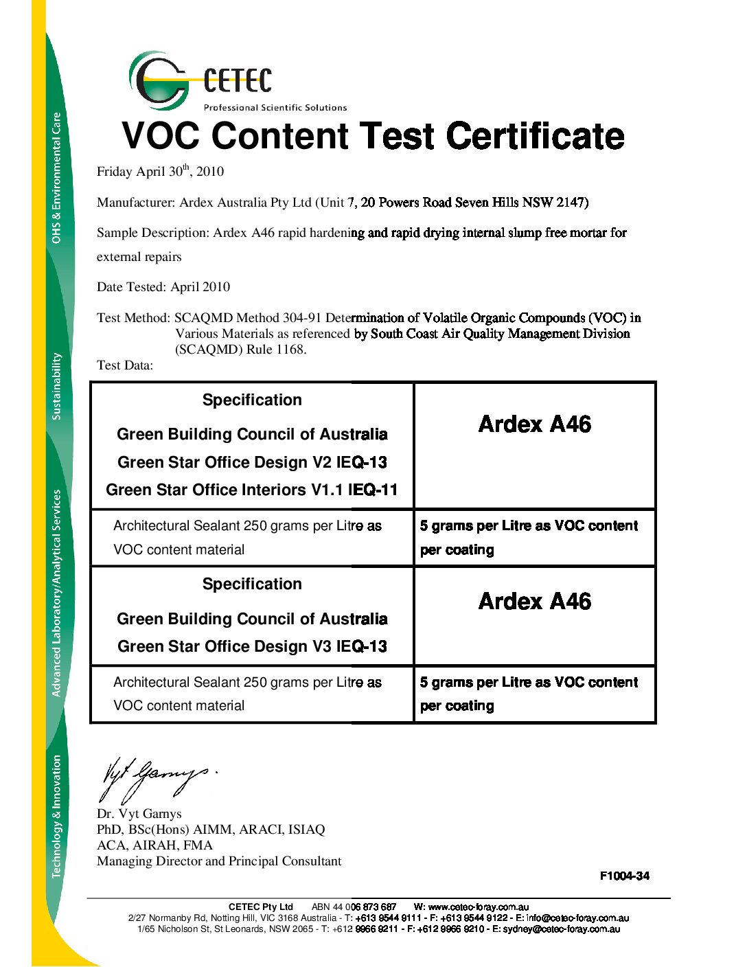 Technical Specifications