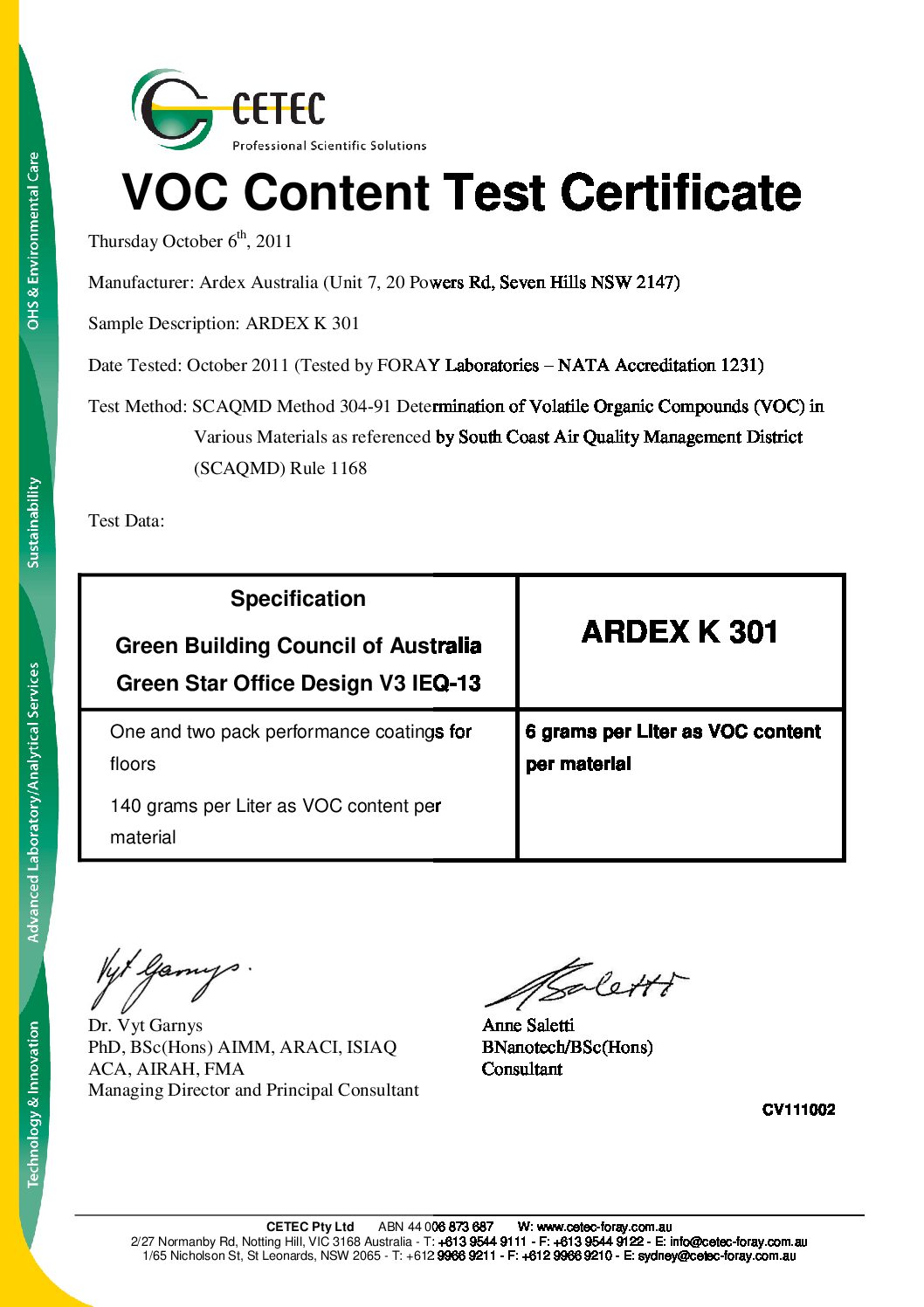 Technical Specifications