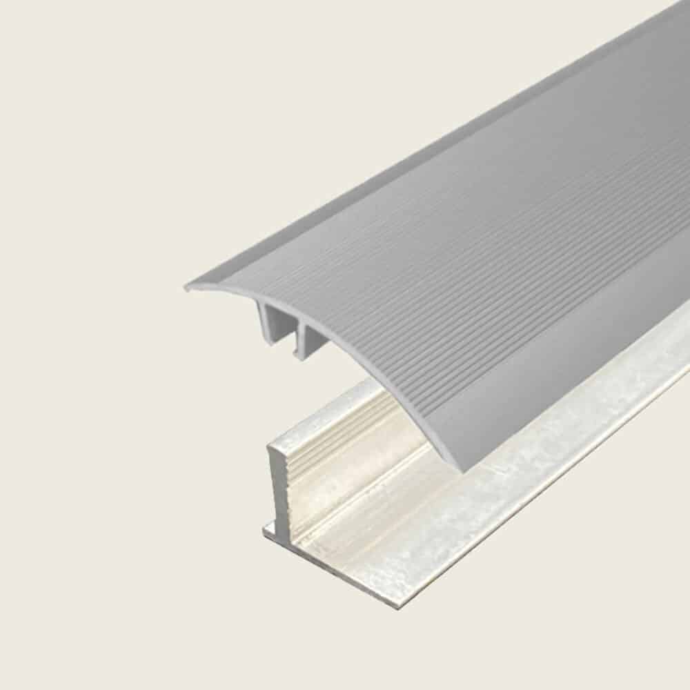 Seamless Transition Cover Trim-Curved - Silver plus 12 - 15.7mm Multi Height Trim Base Variation Image