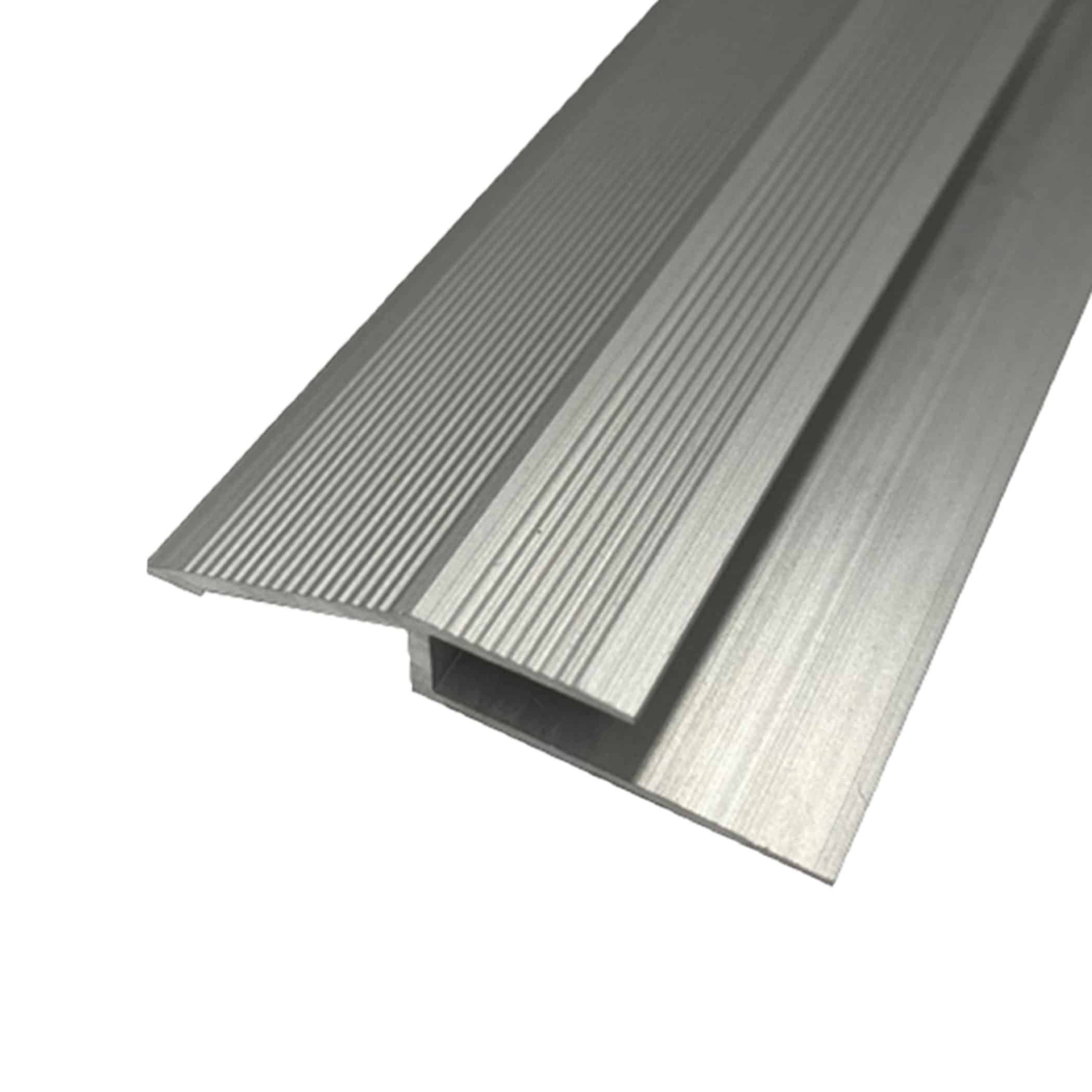 Hybrid Flooring Transition Ramp - Matt Silver Variation Image