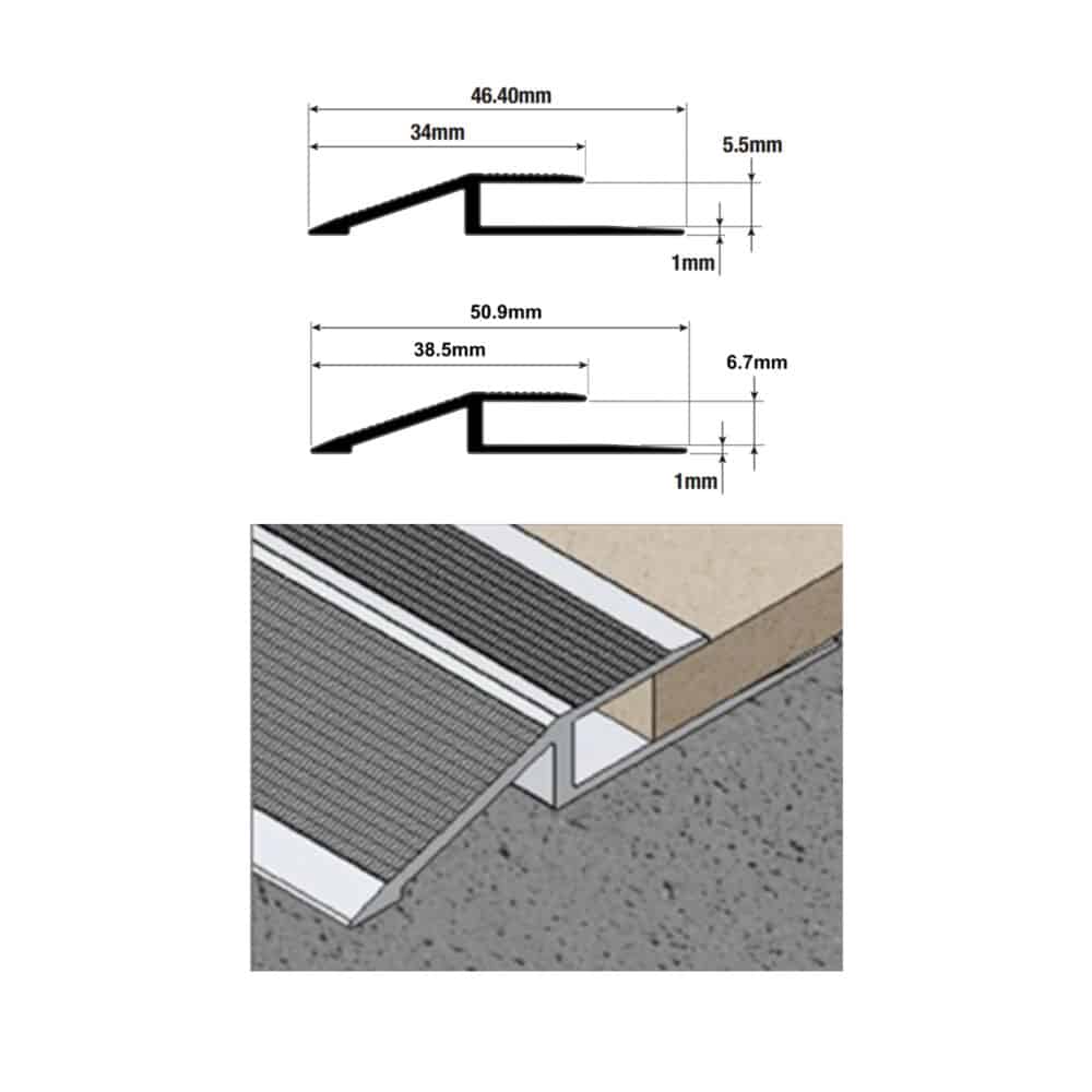 Hybrid Flooring Transition Ramp - Gallery Image