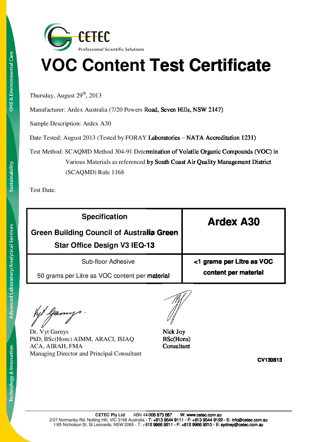 Technical Specifications