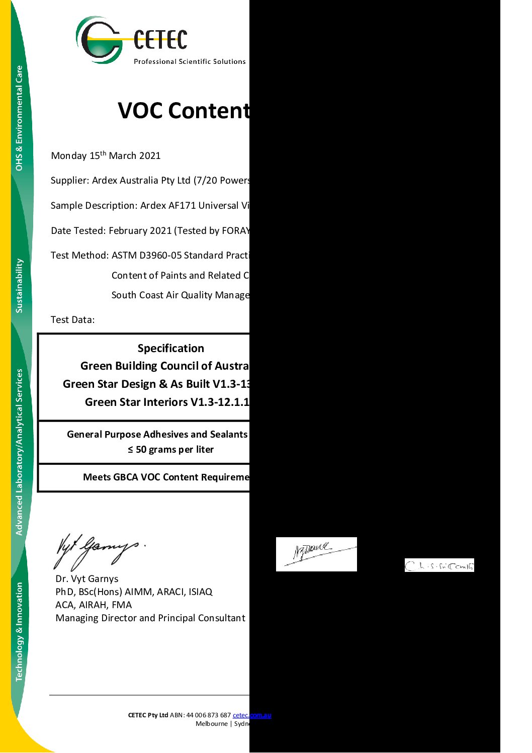 Technical Specifications