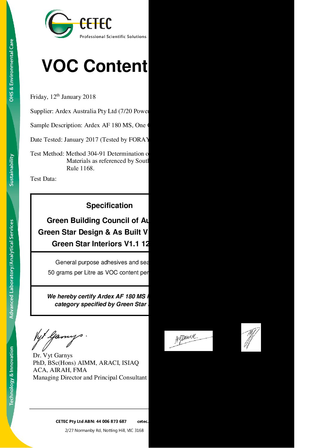 Technical Specifications