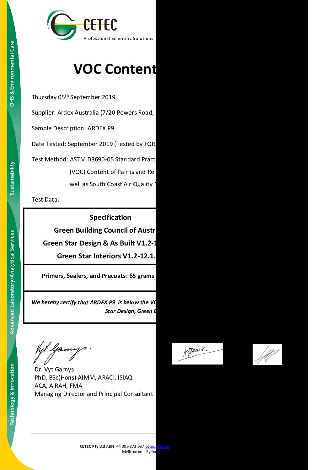 Technical Specifications