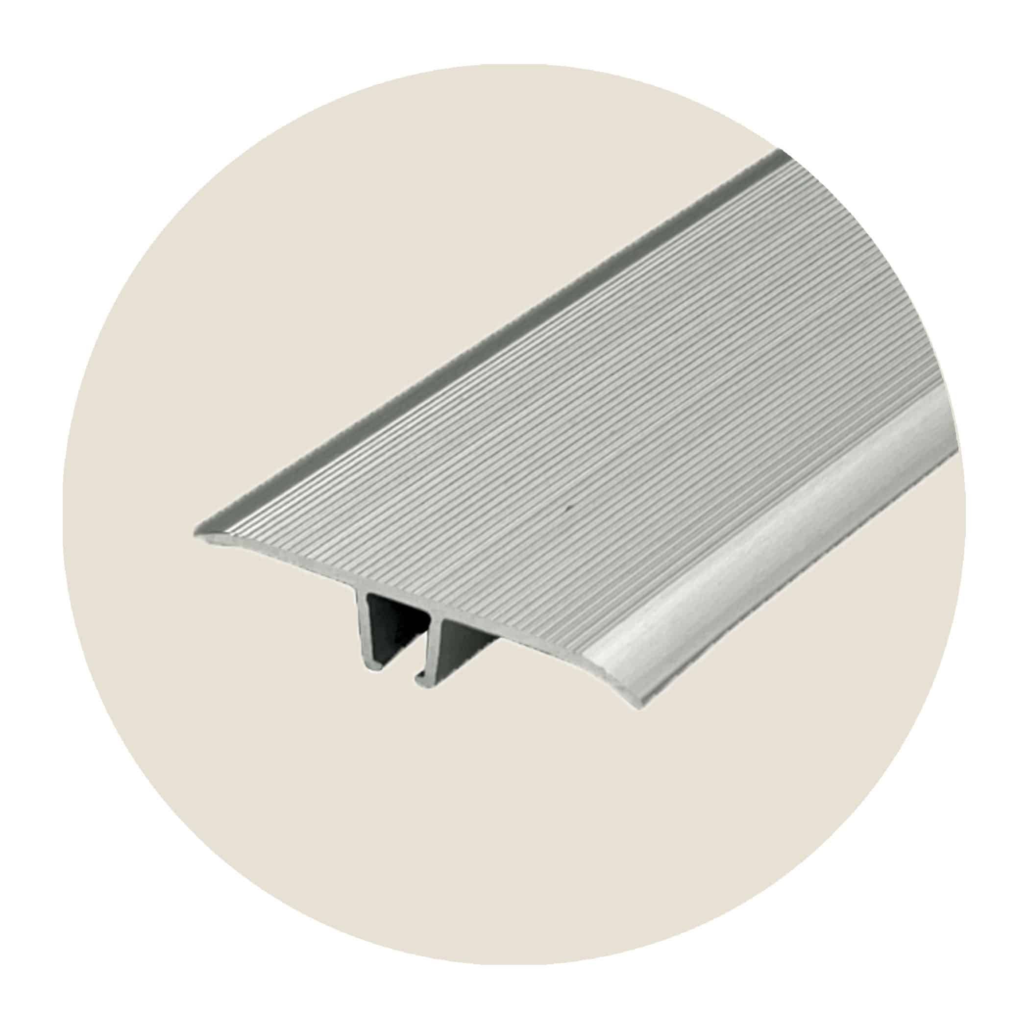 Seamless Transition Cover Trim - Tapered Edge - Silver Variation Image
