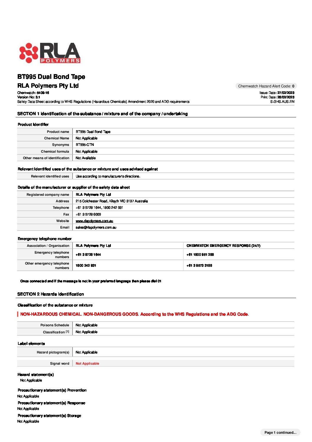 Technical Specifications