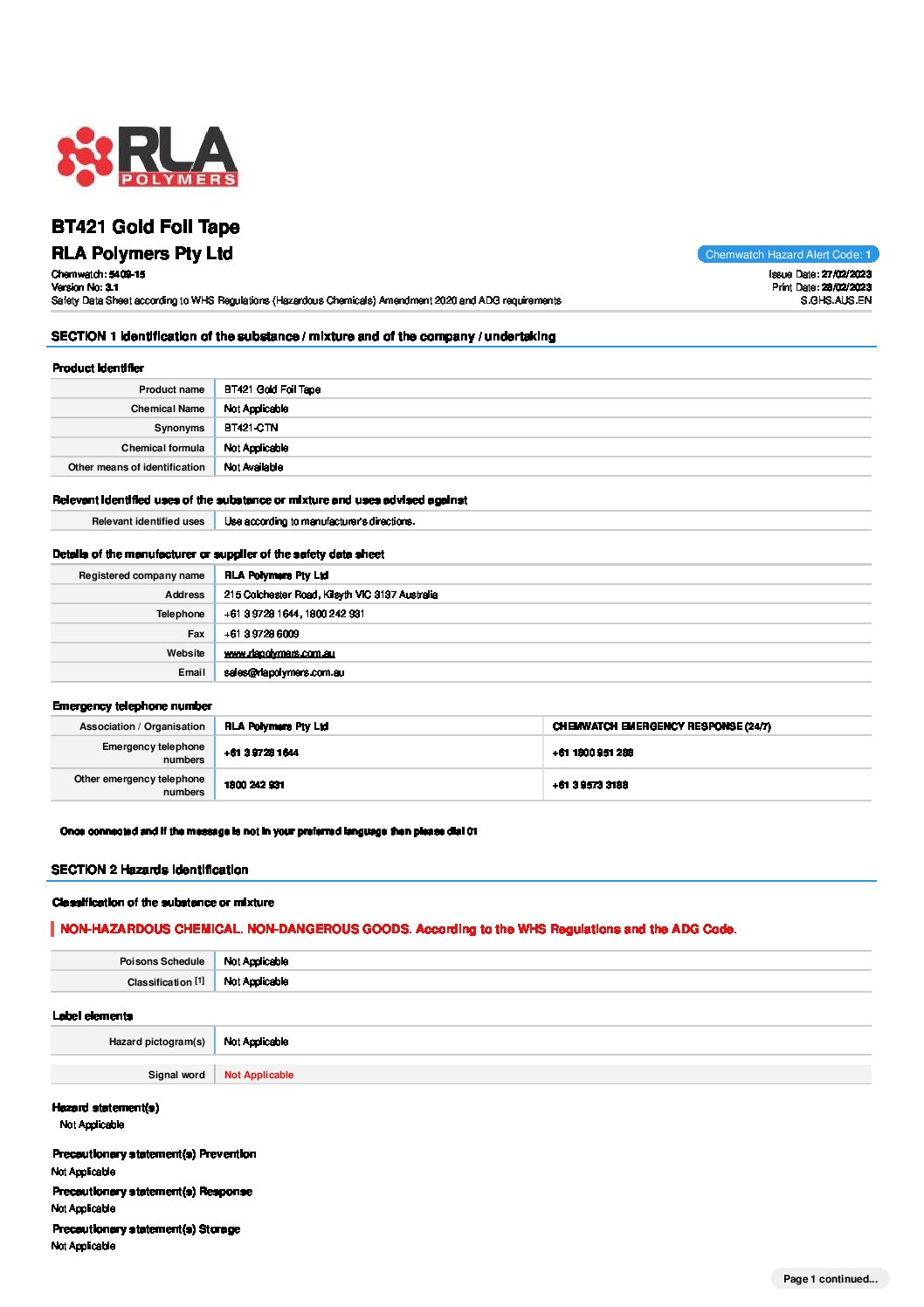 Technical Specifications