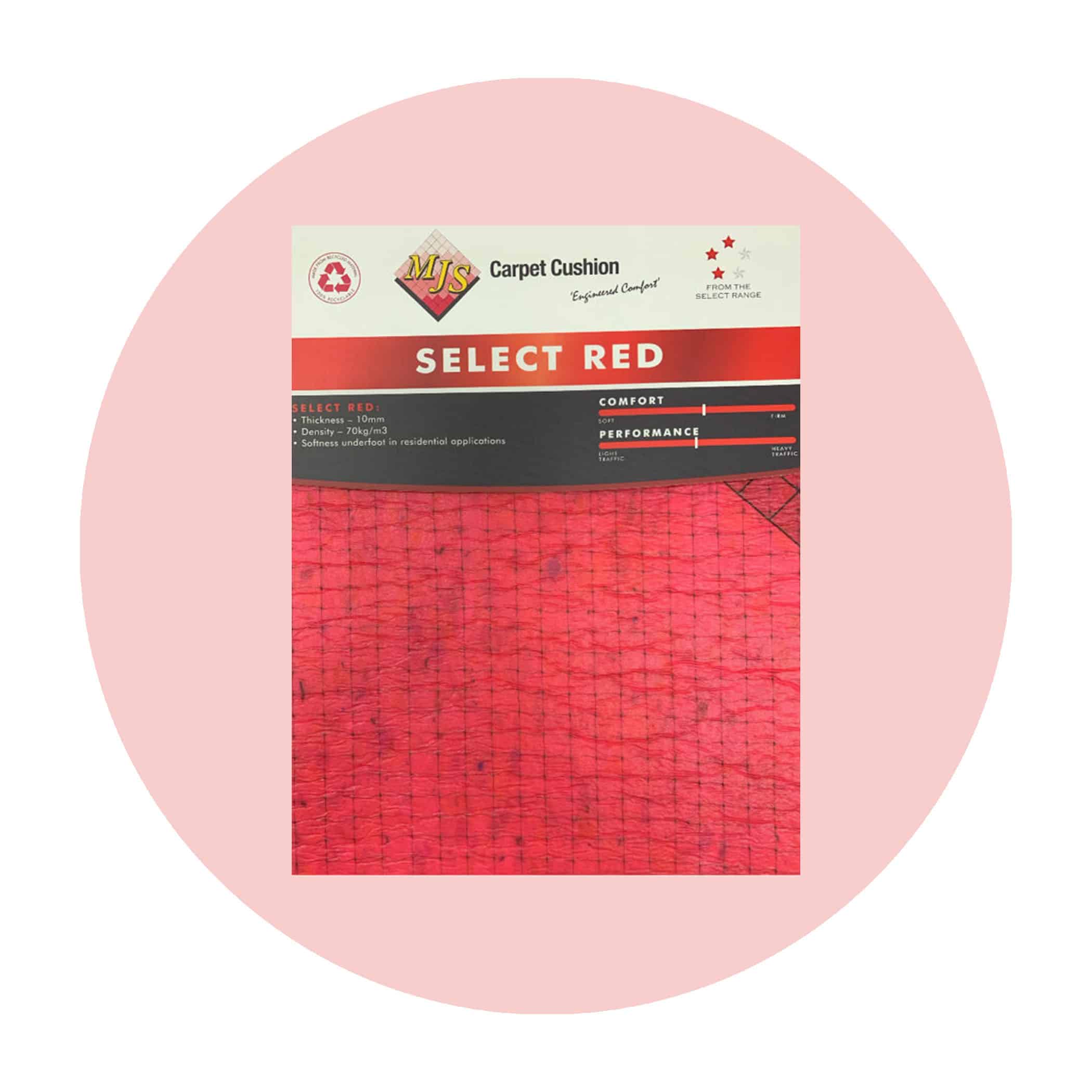 Cush N Tread Select Red Residential Underlay 10mm - Product Image