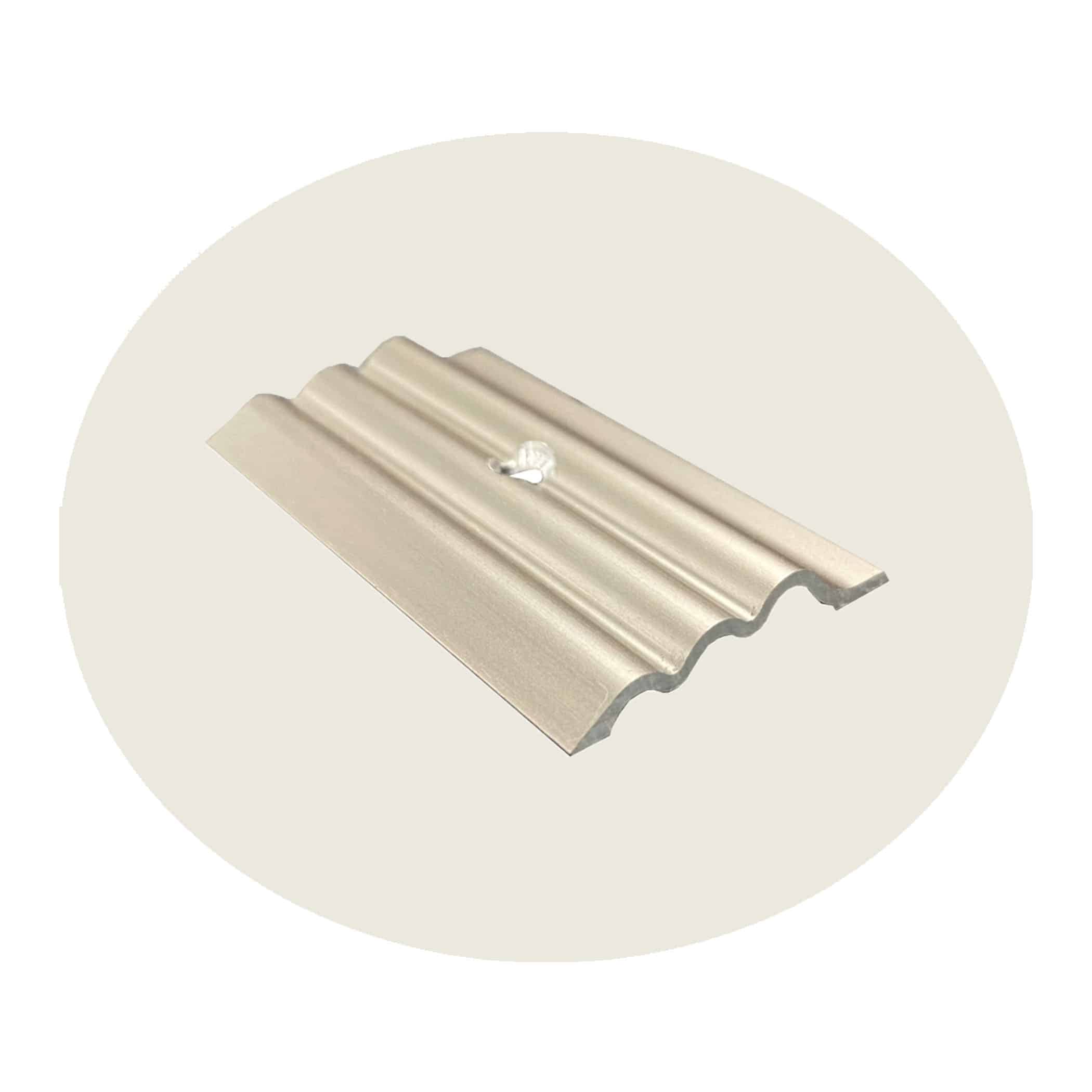 Rippled Cover Strip - Champagne Anodised Finish Variation Image