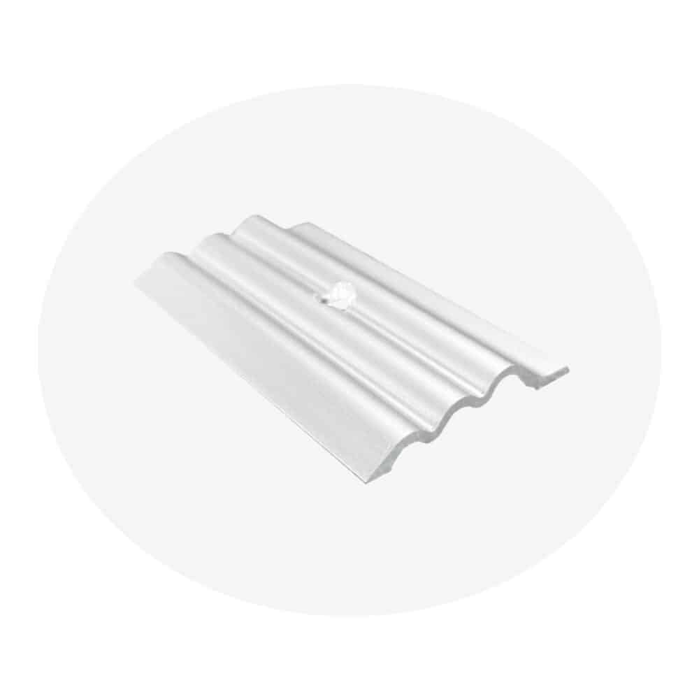 Rippled Cover Strip - Silver Anodised Finish Variation Image