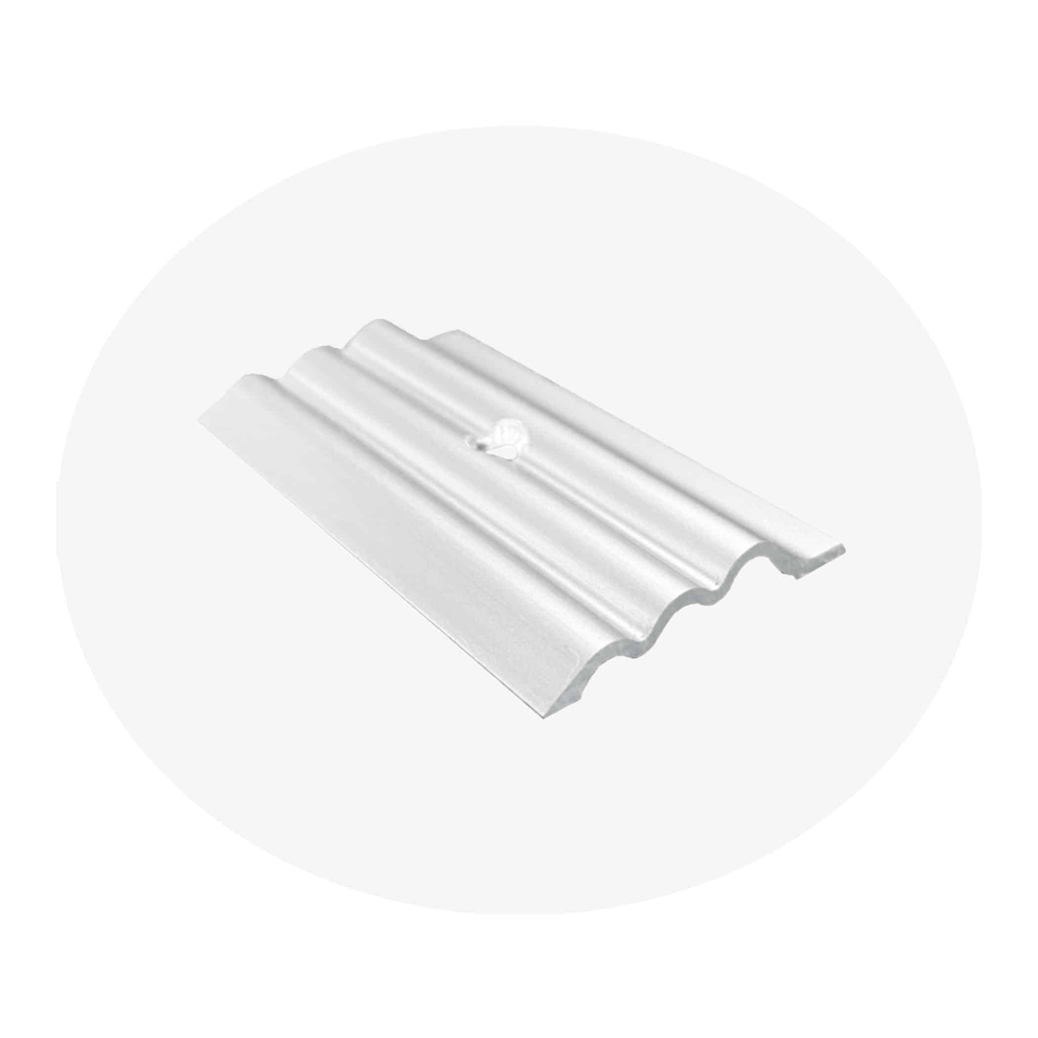 Rippled Cover Strip - Silver Anodised Finish Variation Image