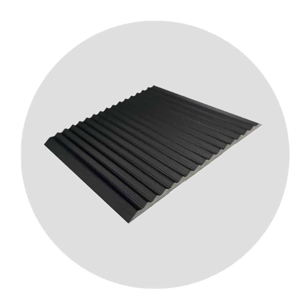 Stairnosing Insert Aluminium Tread Plate 50mm - Black Anodised Variation Image