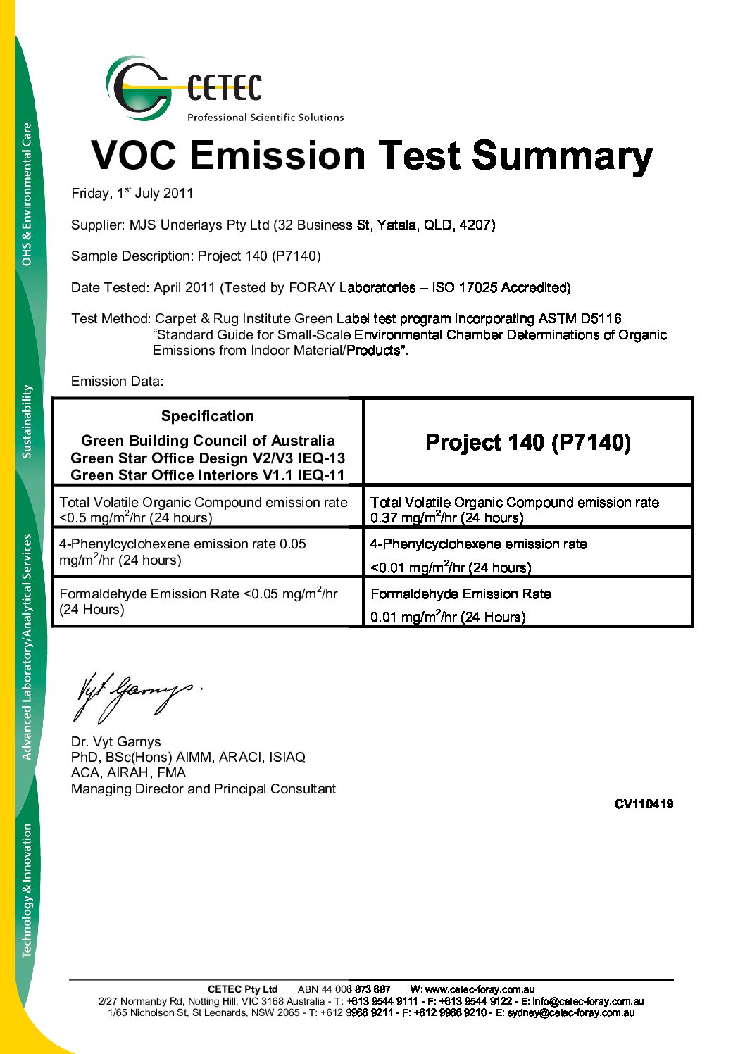 Technical Specifications