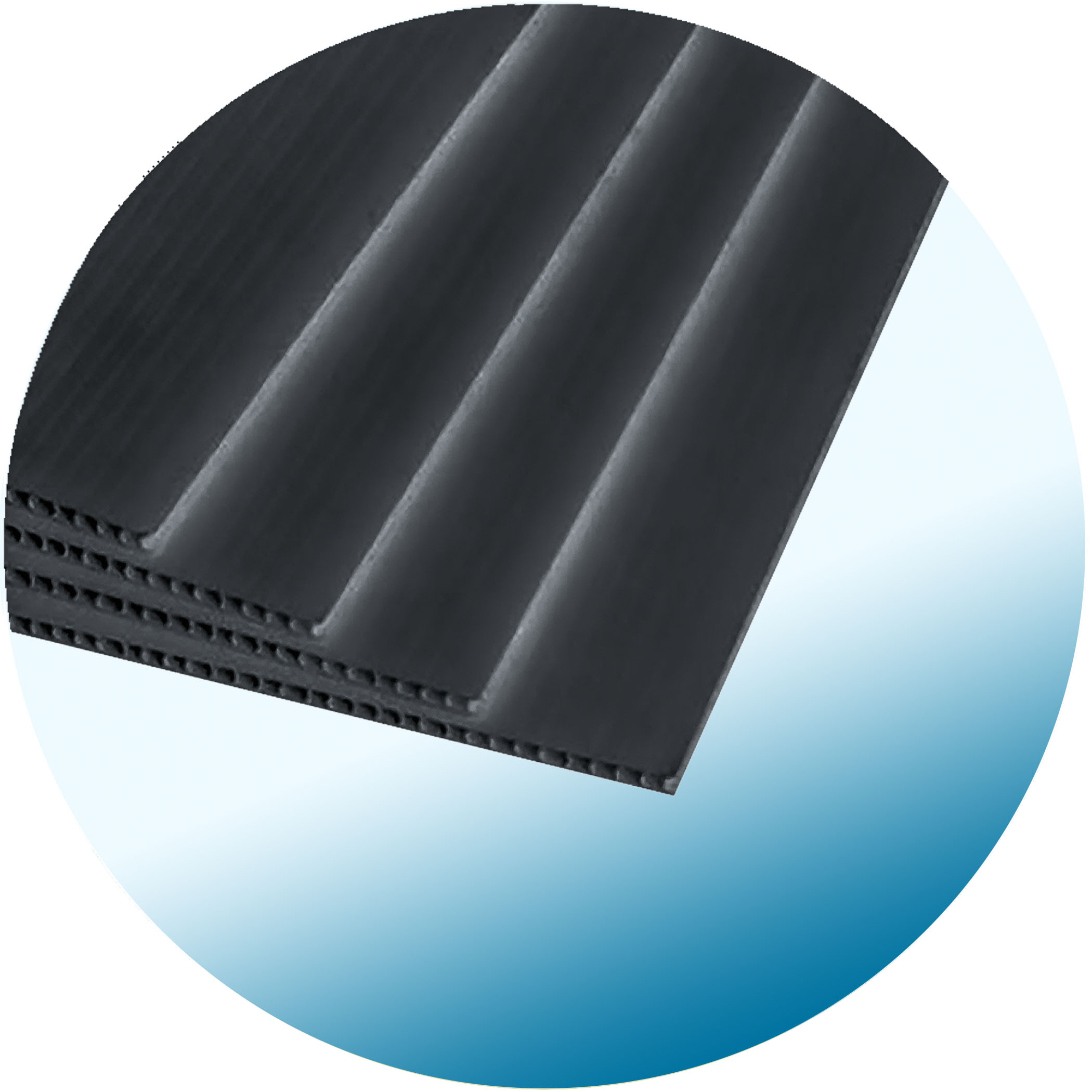 Corflute 3mm x 2400 x 1200 Sheeting - Black Variation Image