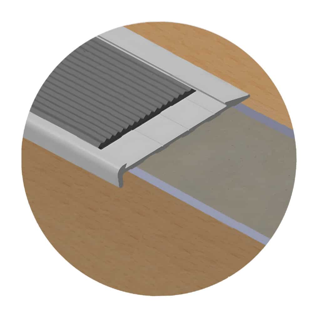 Stair Nosing with Short Riser suits Retro Fitting - Product Image