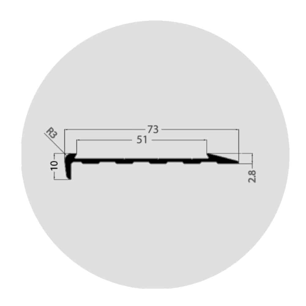Stair Nosing with Short Riser suits Retro Fitting - Gallery Image