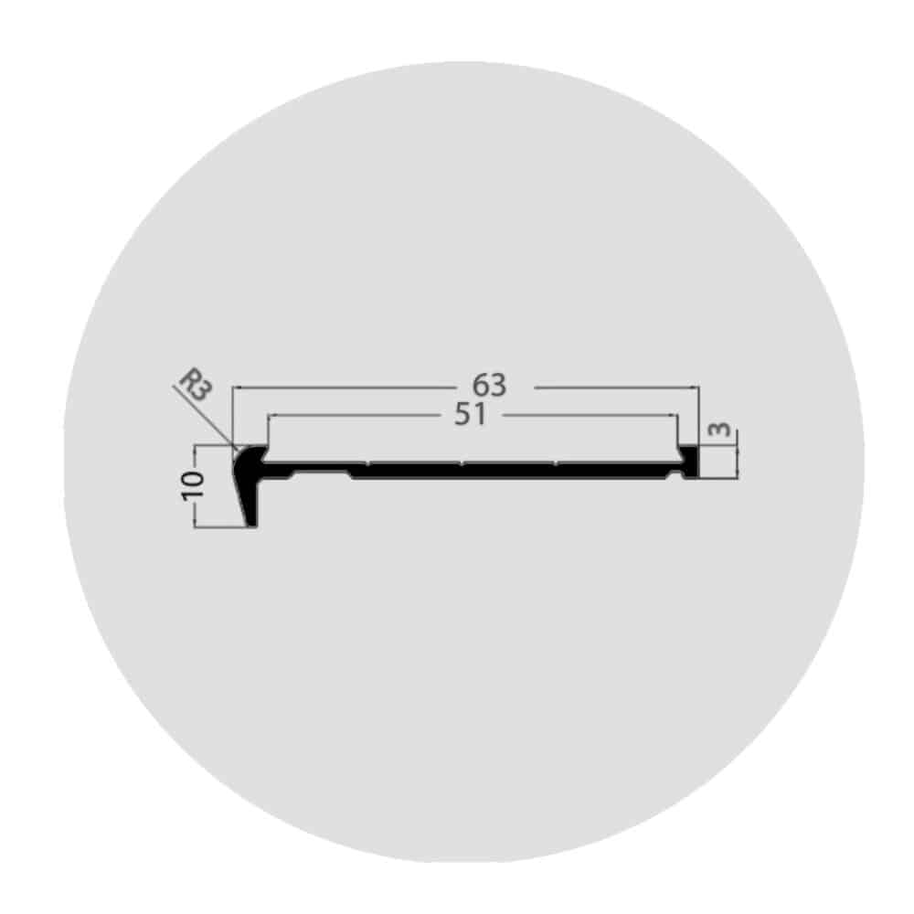 Stair Nosing with Short Riser suits Vinyl Flooring - Gallery Image