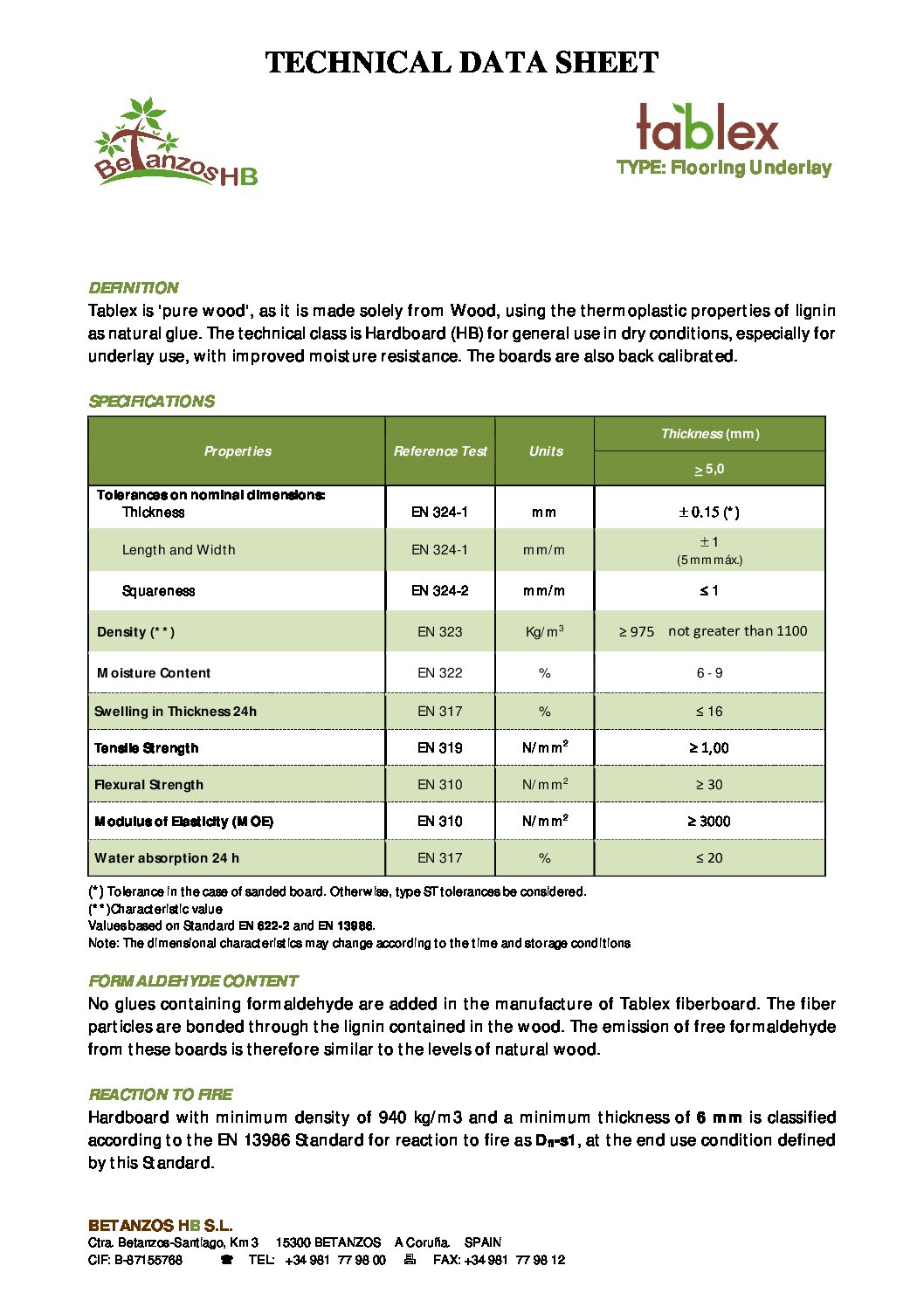 Technical Specifications