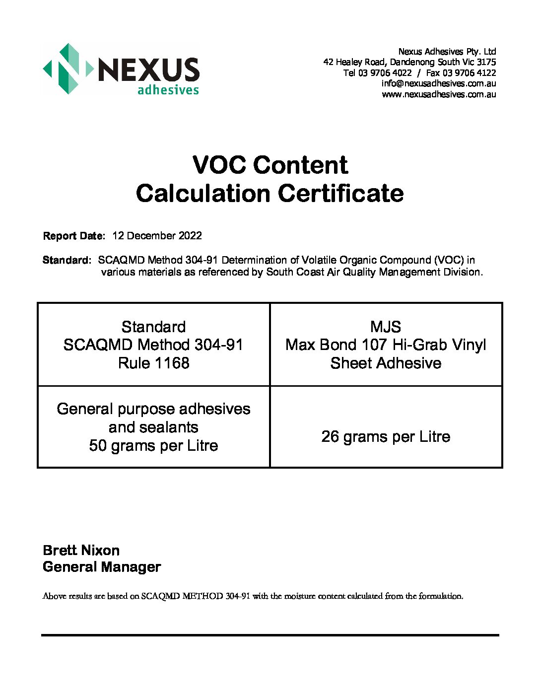 Technical Specifications