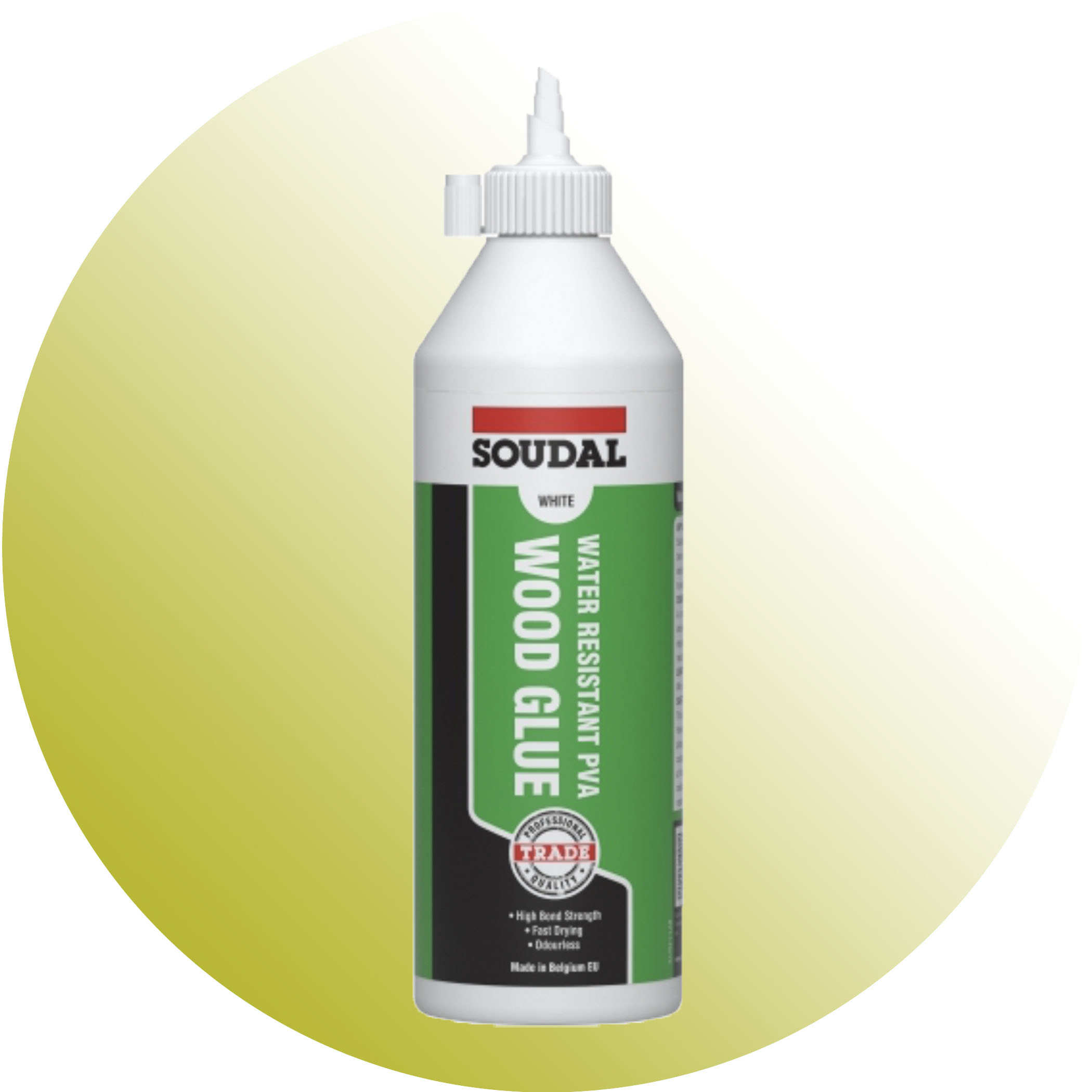 Soudal Water Resistant PVA Wood Glue - 500ml Single Item Variation Image