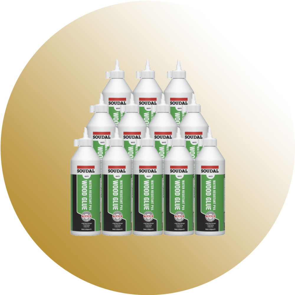 Soudal Water Resistant PVA Wood Glue - 250ml 12 Pack Variation Image