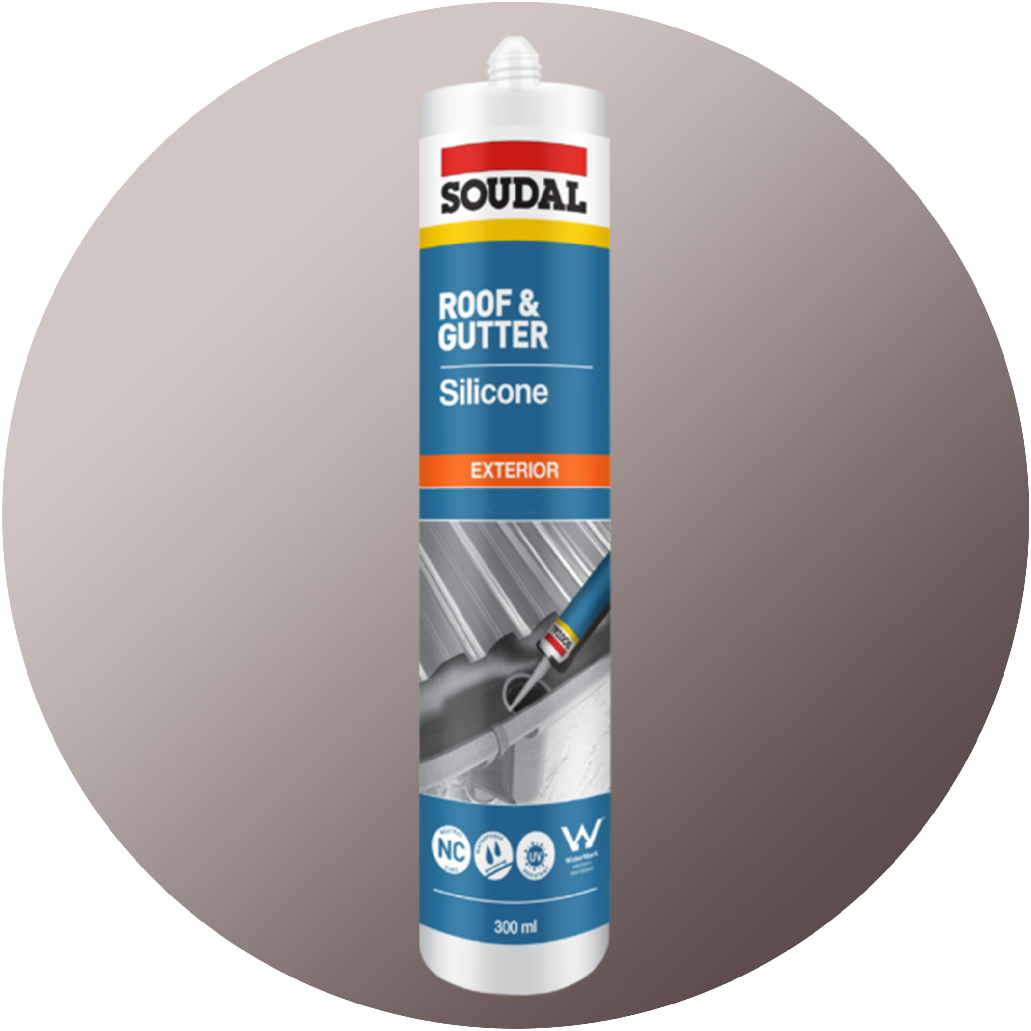 Soudal Roof and Gutter Silicone - Product Image