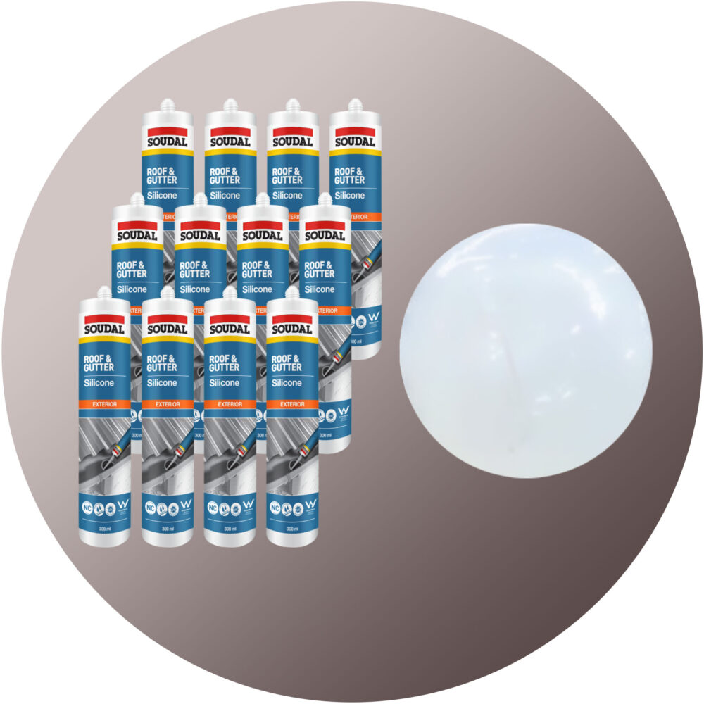 Soudal Roof and Gutter Silicone - Translucent 12 Pack Variation Image