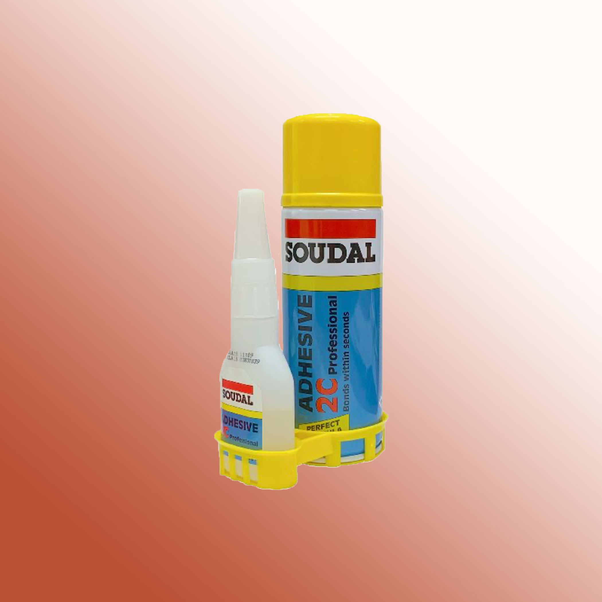 Soudal 2C Two Pack Adhesive - 50g Adhesive and 200g Aerosol Variation Image